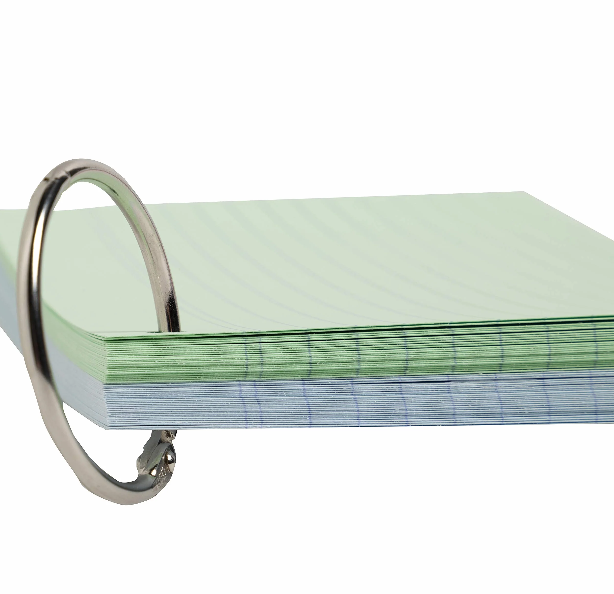 Exacompta Paquet de 50 Flashcards A7 Bristol Ligné Perforé avec Anneau