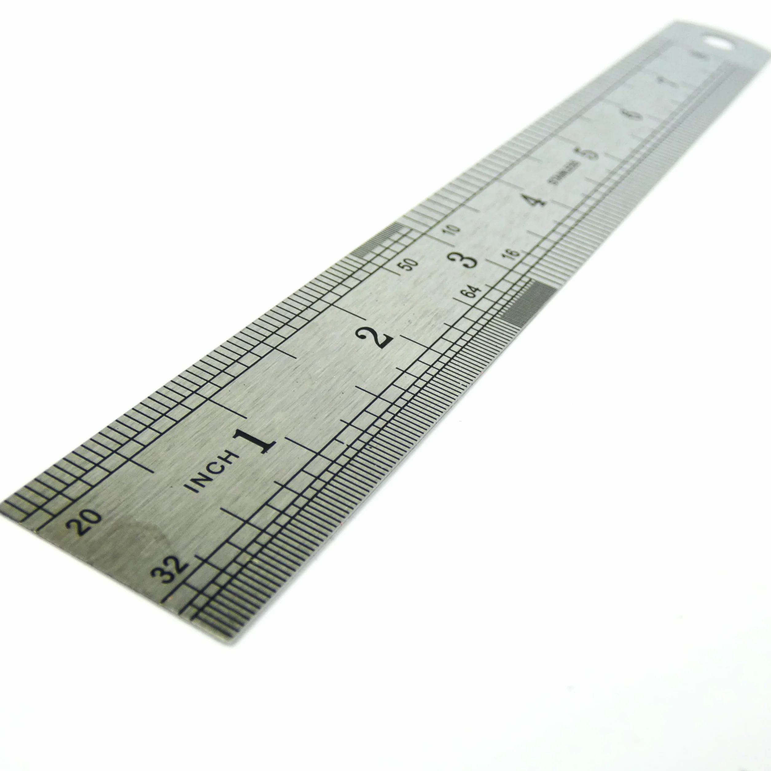 Règle Acier Inoxydable 20 cm Double Graduation mm & pouces Métallique