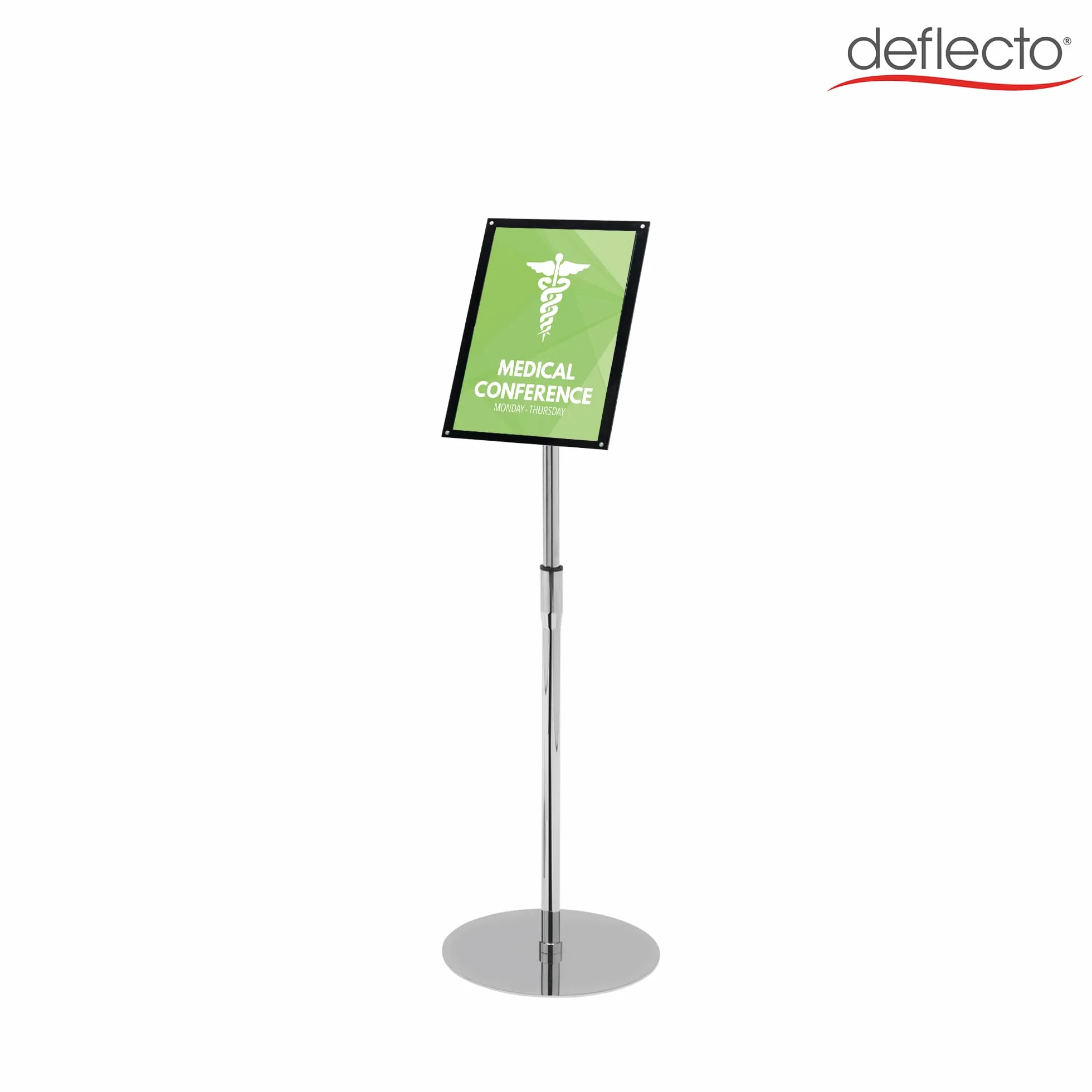 Deflecto Porte-Affiches Sur Pied A4 Bords Biseautés Panneaux D'affichage Réglables Support Télescopique