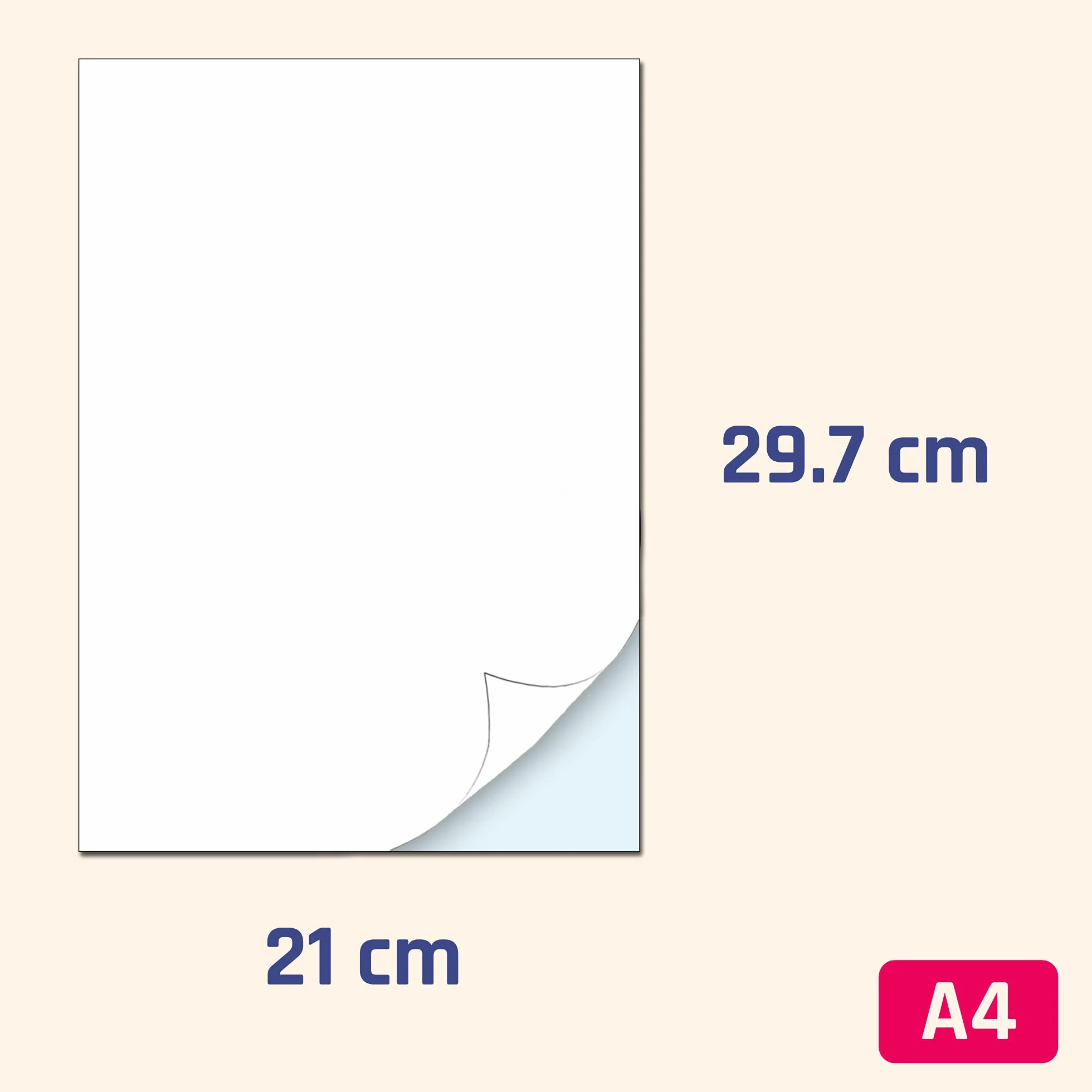 Vinyle Imprimable Papier Autocollant Étanche A4 Blanc 15 Feuilles