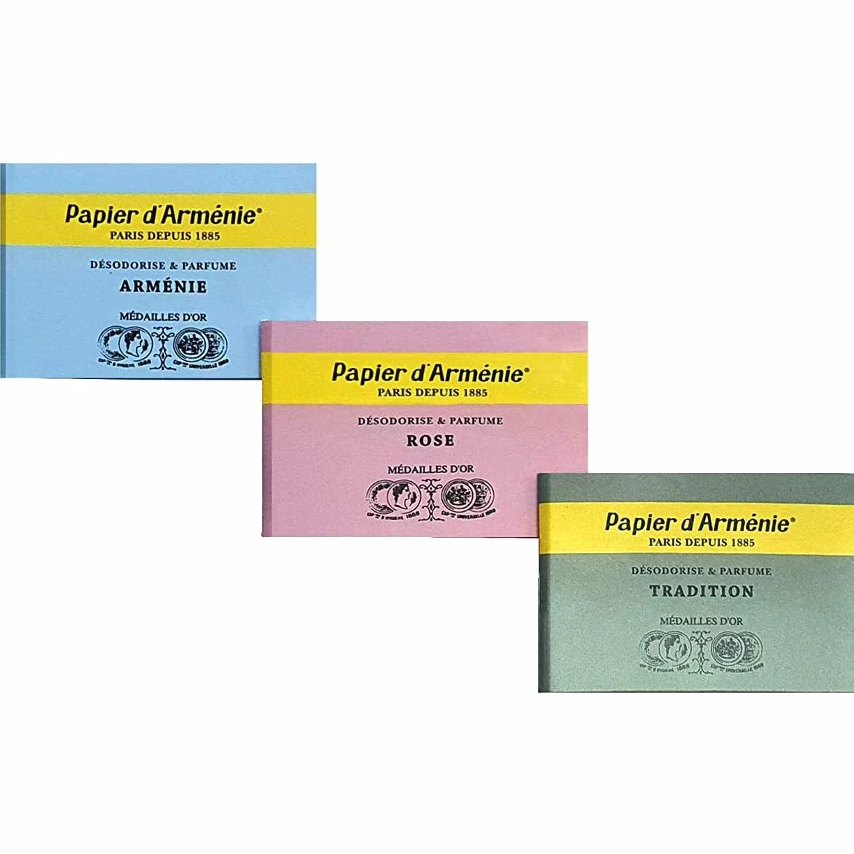 PAPIER D'ARMÉNIE Lot de 3 Carnets assortiments 3 senteurs