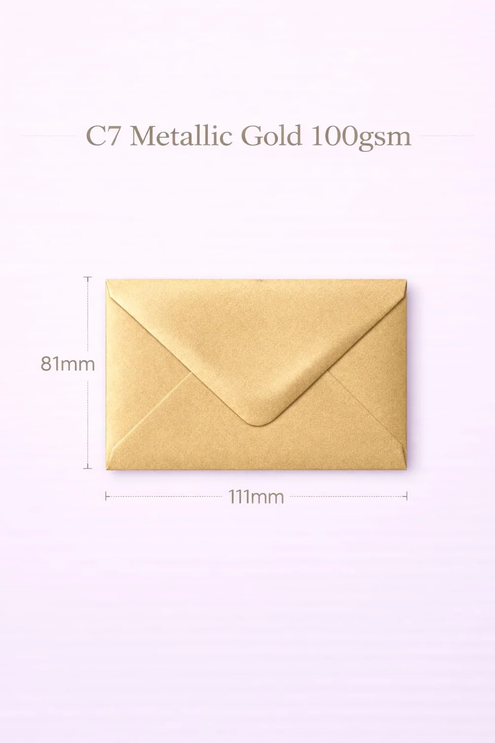 Enveloppes dorées métallisées C7/A7 Lot de 10