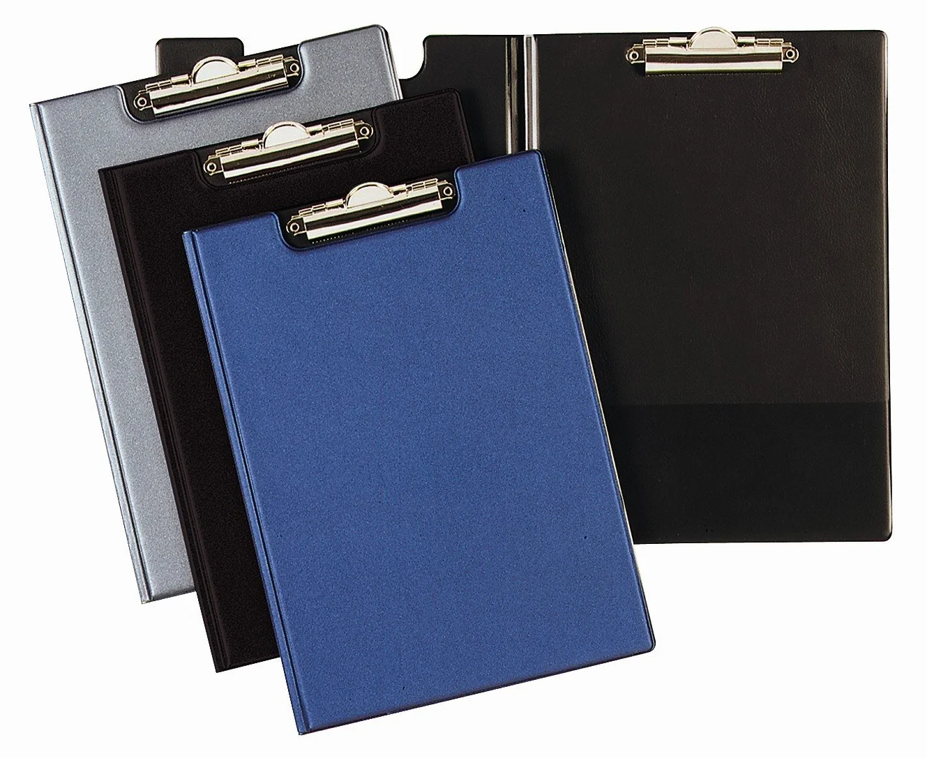Porte-Bloc avec Pince et Rabat Format A4 Poche Intérieure Noir 235701