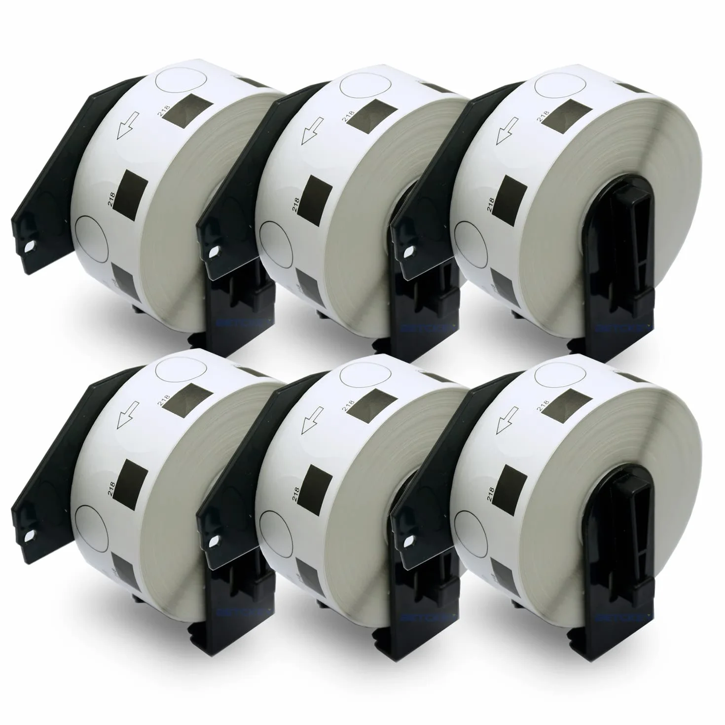 BETCKEY DK-11218 6 Rouleaux Étiquettes Rondes Φ24mm Compatible Brother QL 6000 Étiquettes Amovibles