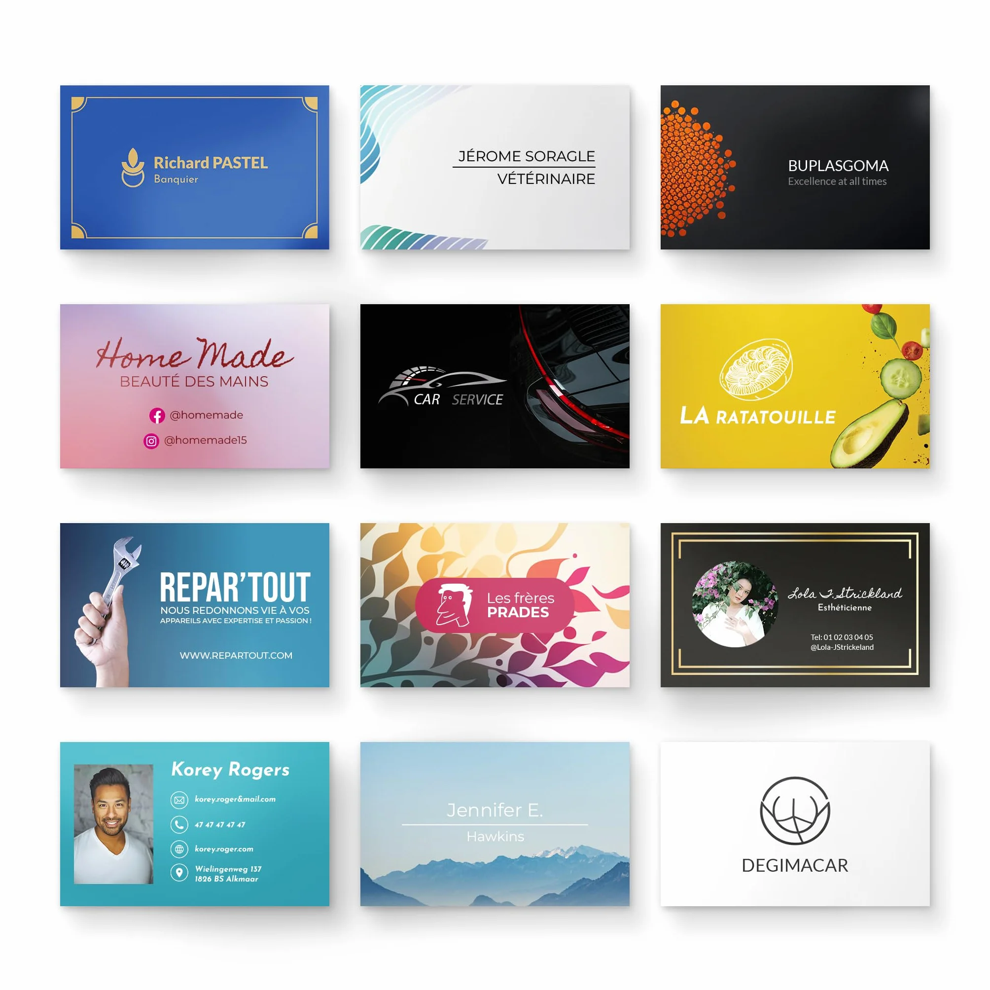 Cartes de visite personnalisées professionnelles Premium 50 à 5000 UTTSCHEID