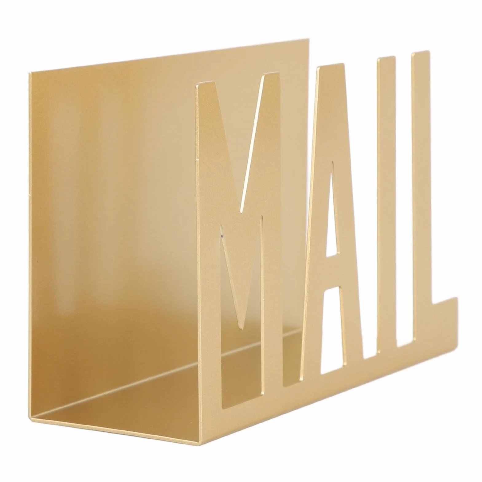 Support Courrier Métal Bureau Design Creux Factures Lettres Papiers (GOLD)