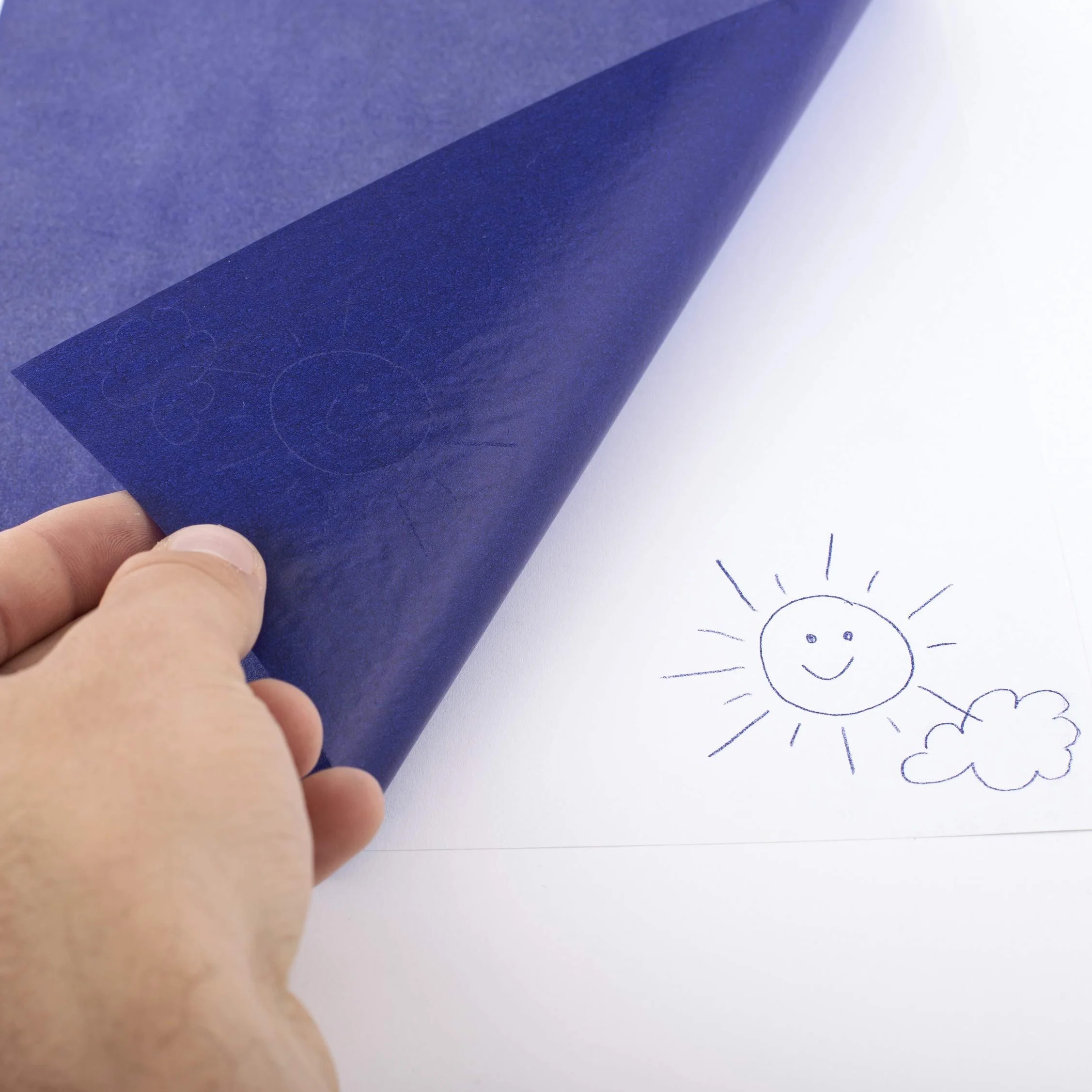 Lot de 50 Feuilles de Papier Carbone pour écriture Manuscrite Bleu Format A4