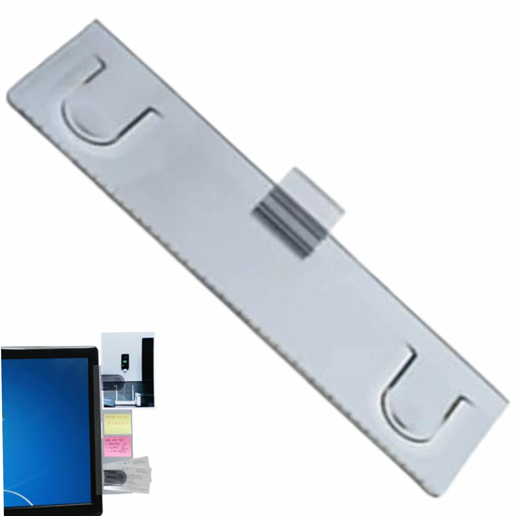Porte-document 5 clips gris pour moniteur en plastique 3x9, support pour ordinateur portable tablette PC