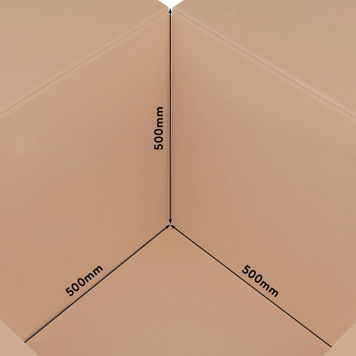 Cartons pliants d’emballage 500 x 500 x 500 mm brun simple cannelure 25 pièces