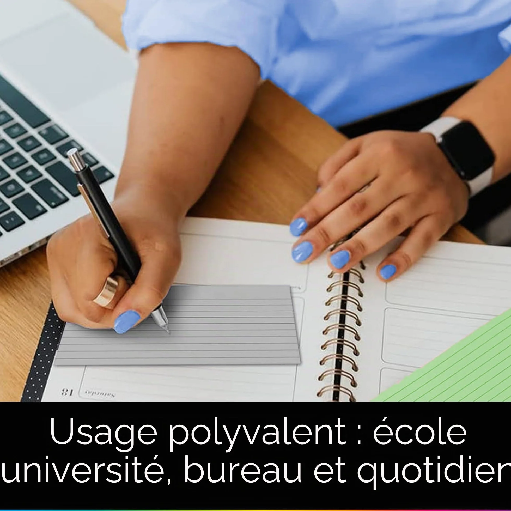OfficeTree 250x Flash Cards A6 Lignées 5 Couleurs - Fiches Bristol pour Études et Révision
