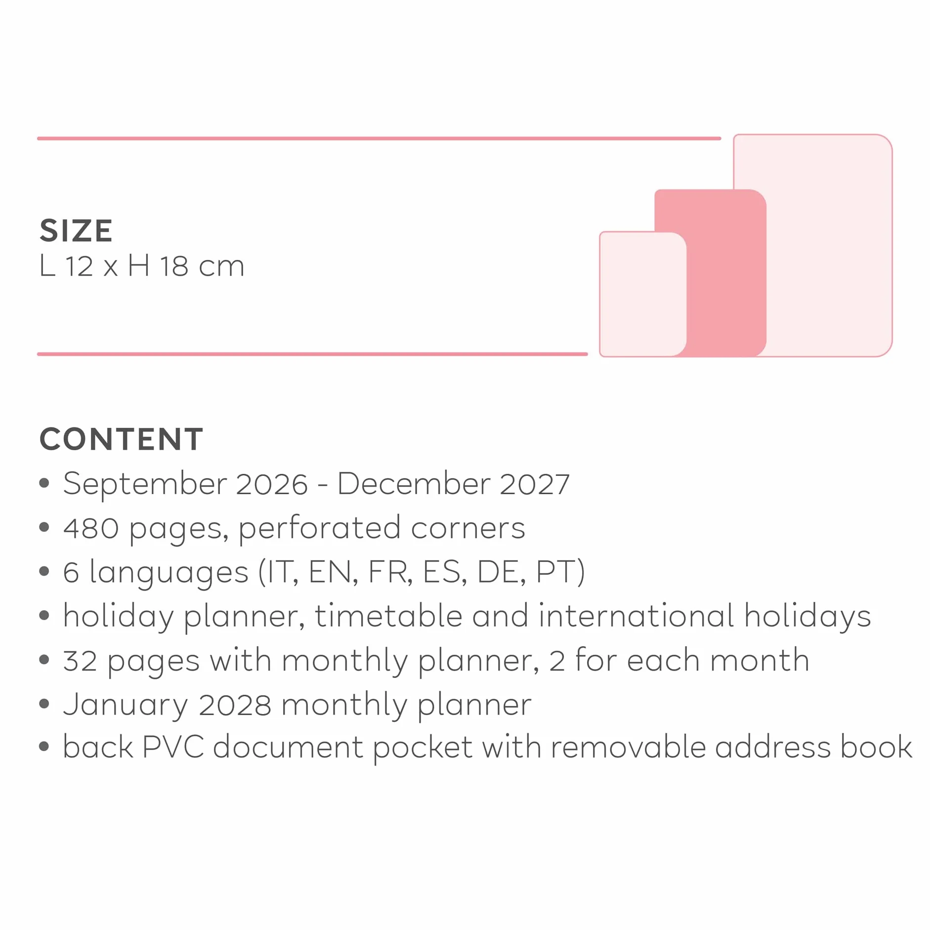 Legami Agenda photo journalier 2026-2027 Bee 16 mois format moyen 12 x 18 cm