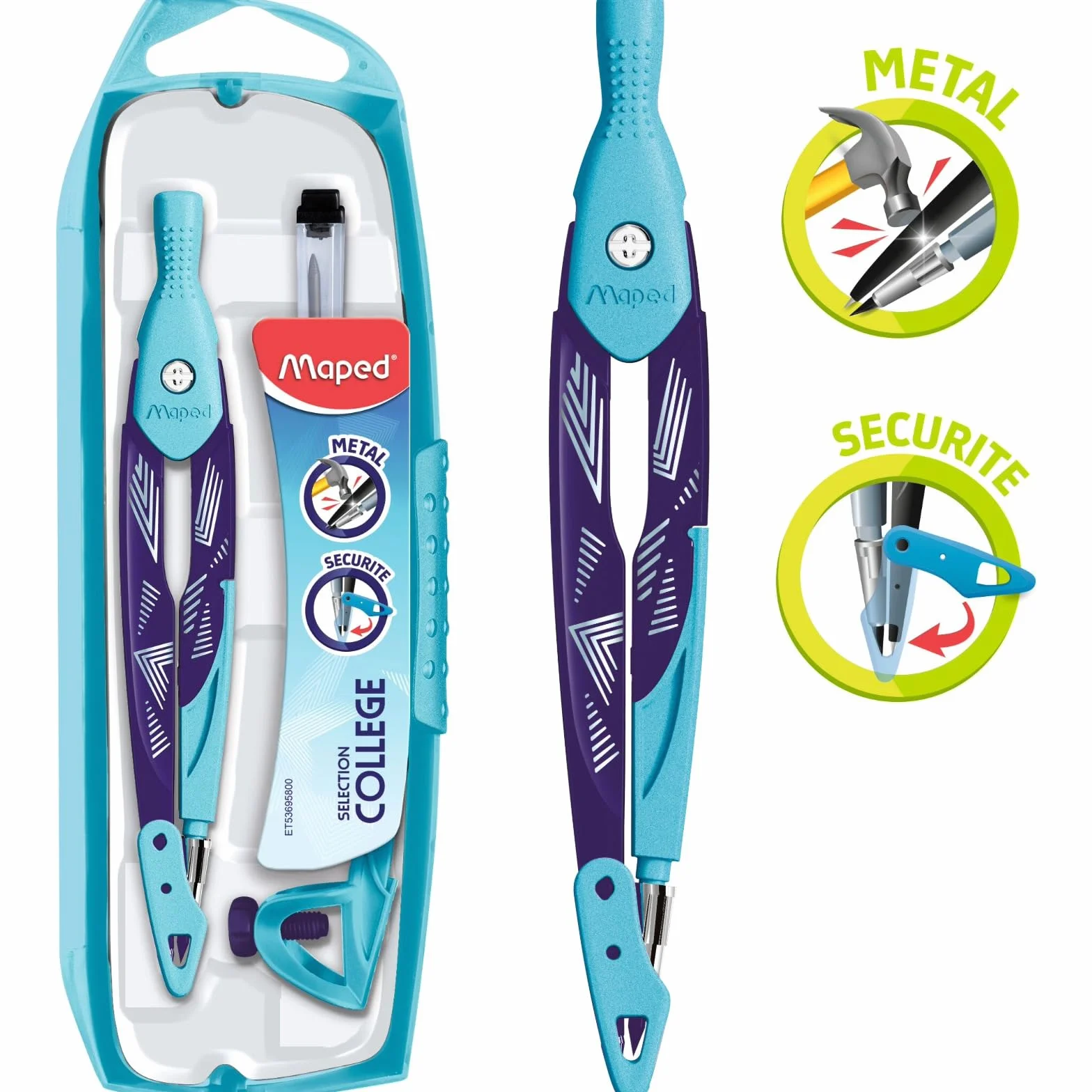 Maped Coffret Compas Open Arctic Vibes Mine Etui Bague