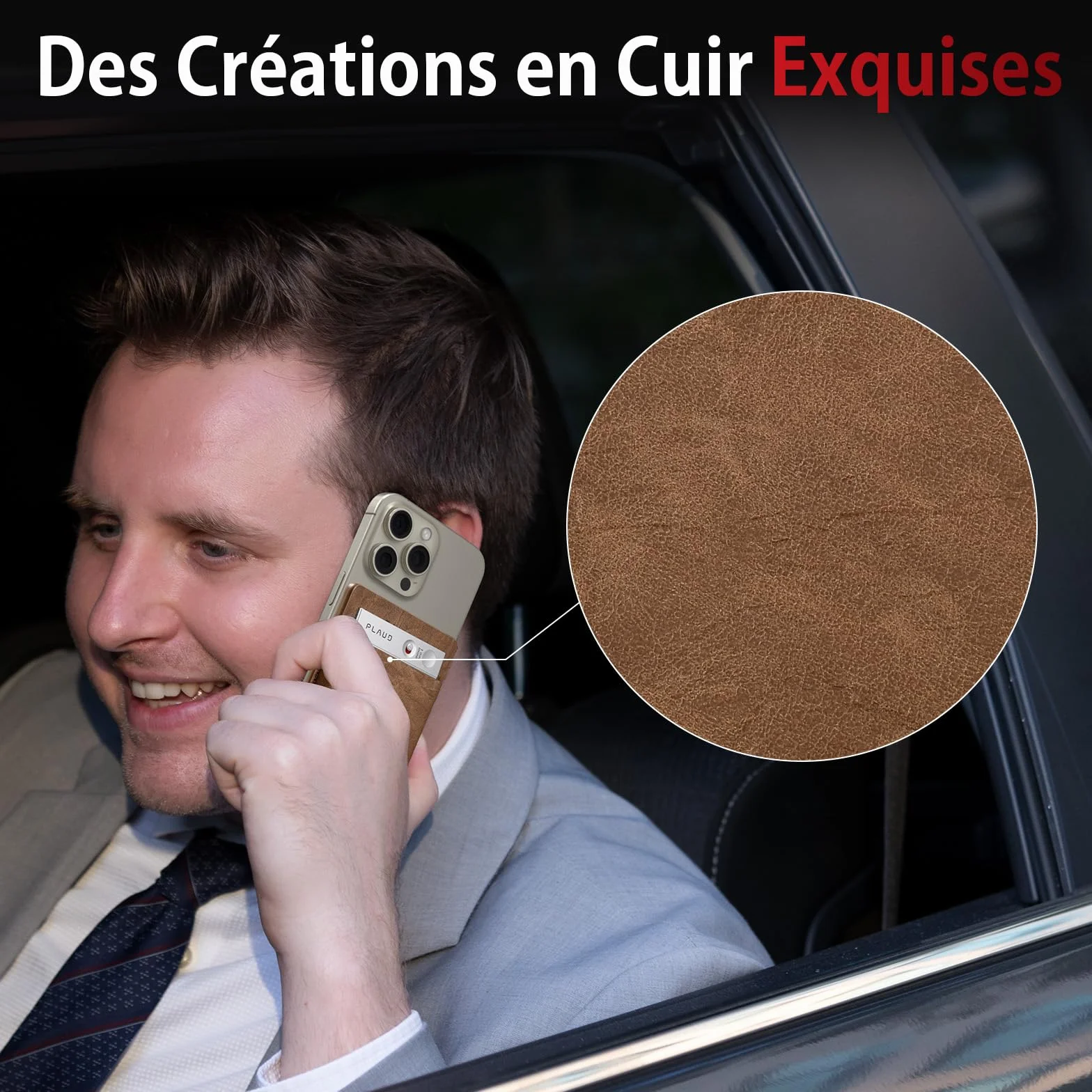 Étui de Magnétique pour Plaud Note Enregistreur Vocal IA, Protection Portable, Marron