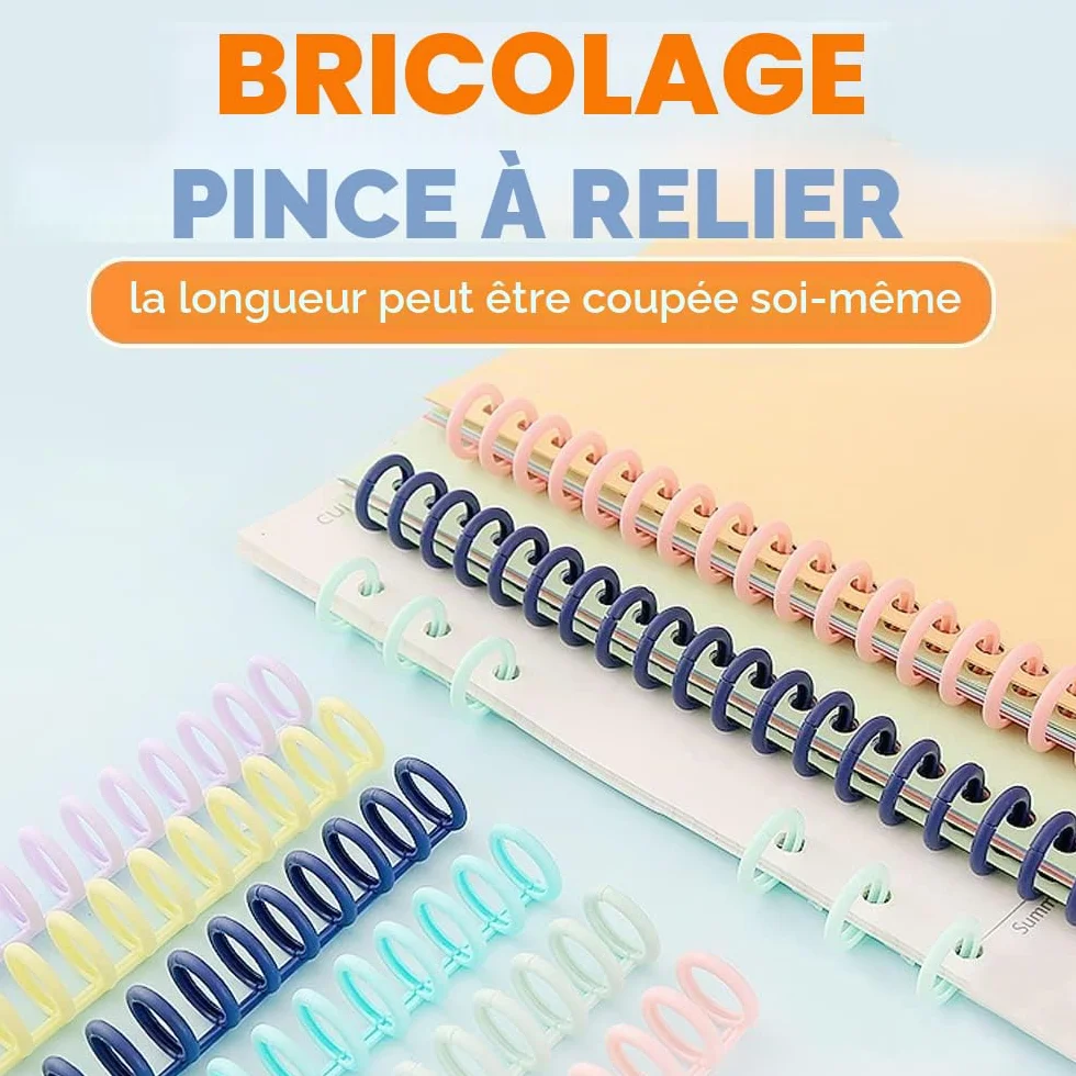 Voarge Lot de 10 Classeurs Plastique 30 Trous avec Anneaux Reliure, 85 Feuilles, 12 mm