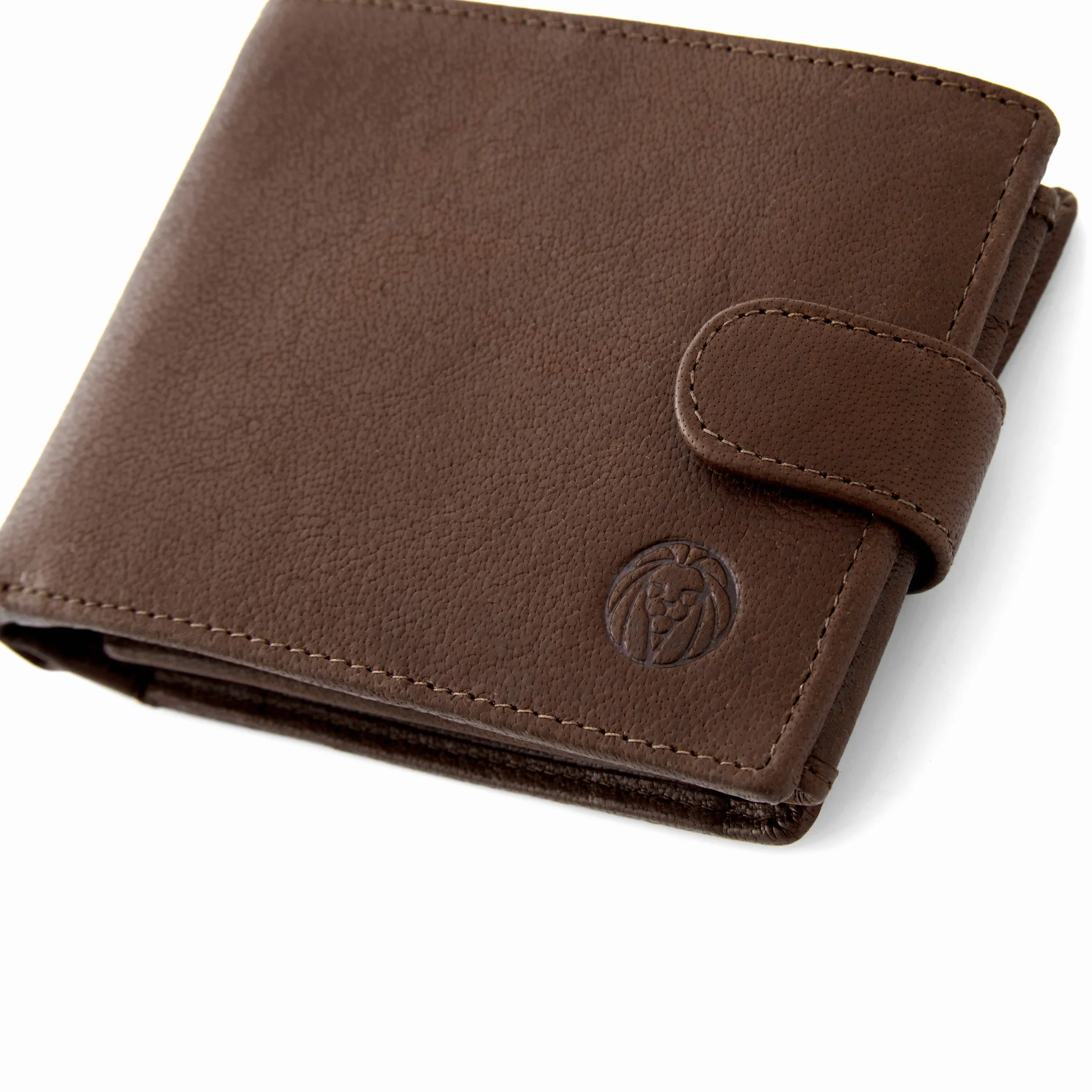 Portefeuille en Cuir Marron California Lucleon
