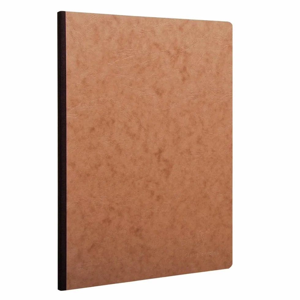 Clairefontaine Nomaddict Carnet Cousu Dos Toilé Tabac A4 21x29,7 cm 192 Pages Lignées Papier 90 g Couverture Carte Lustrée