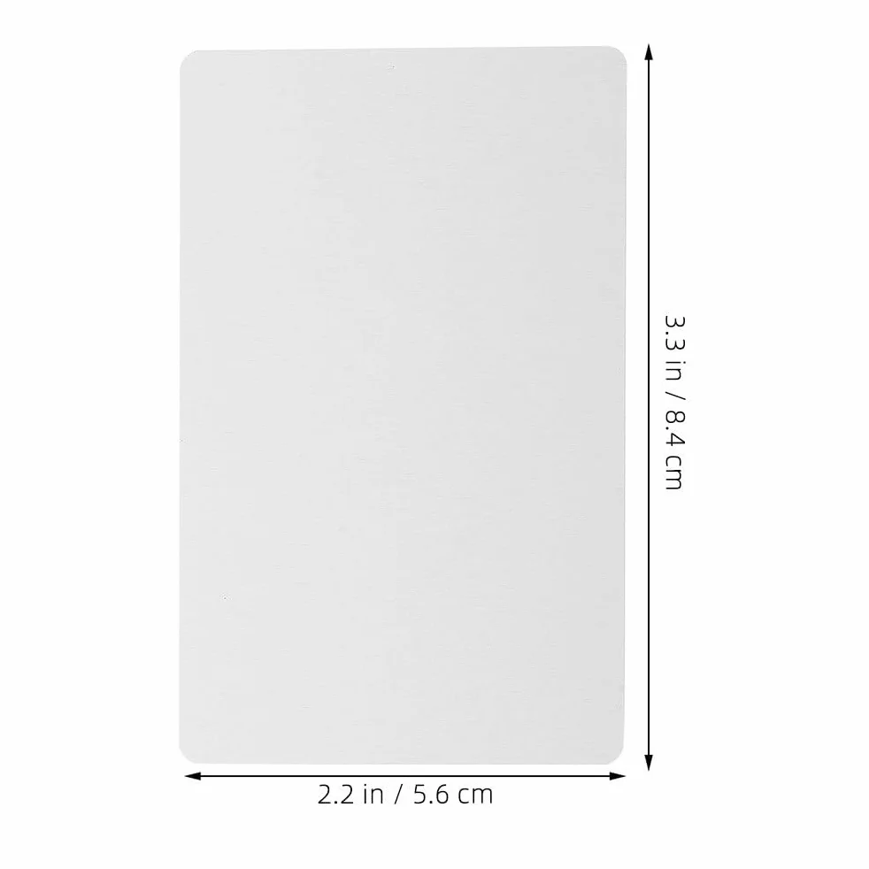 Operitacx 50 Cartes de Visite Métal Vierges Sublimation Épaisses Surface Lisse Coins Ronds Accessoires Bureau Personnalisation DIY