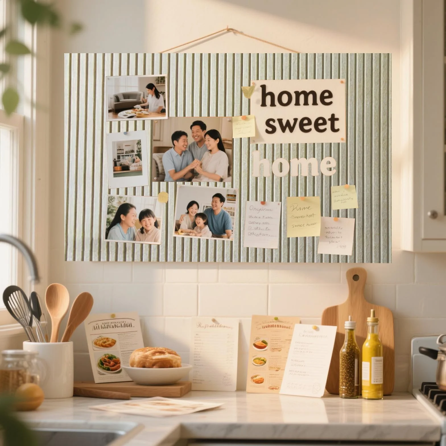 Tableau d'affichage en feutre 40x60 cm – Grand tableau photo pliable pour bureau et maison