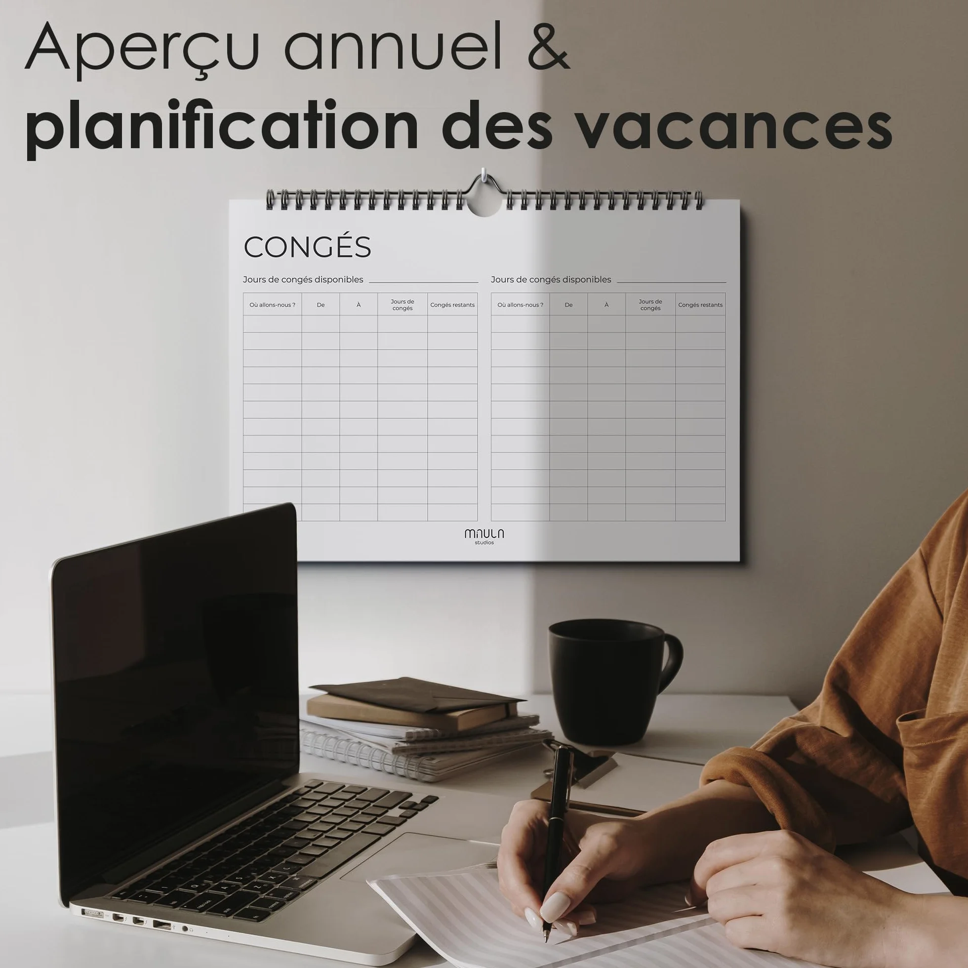 Calendrier Mural 2026 A4 Planificateur Annuel Mensuel Vue Mensuelle Maison Bureau