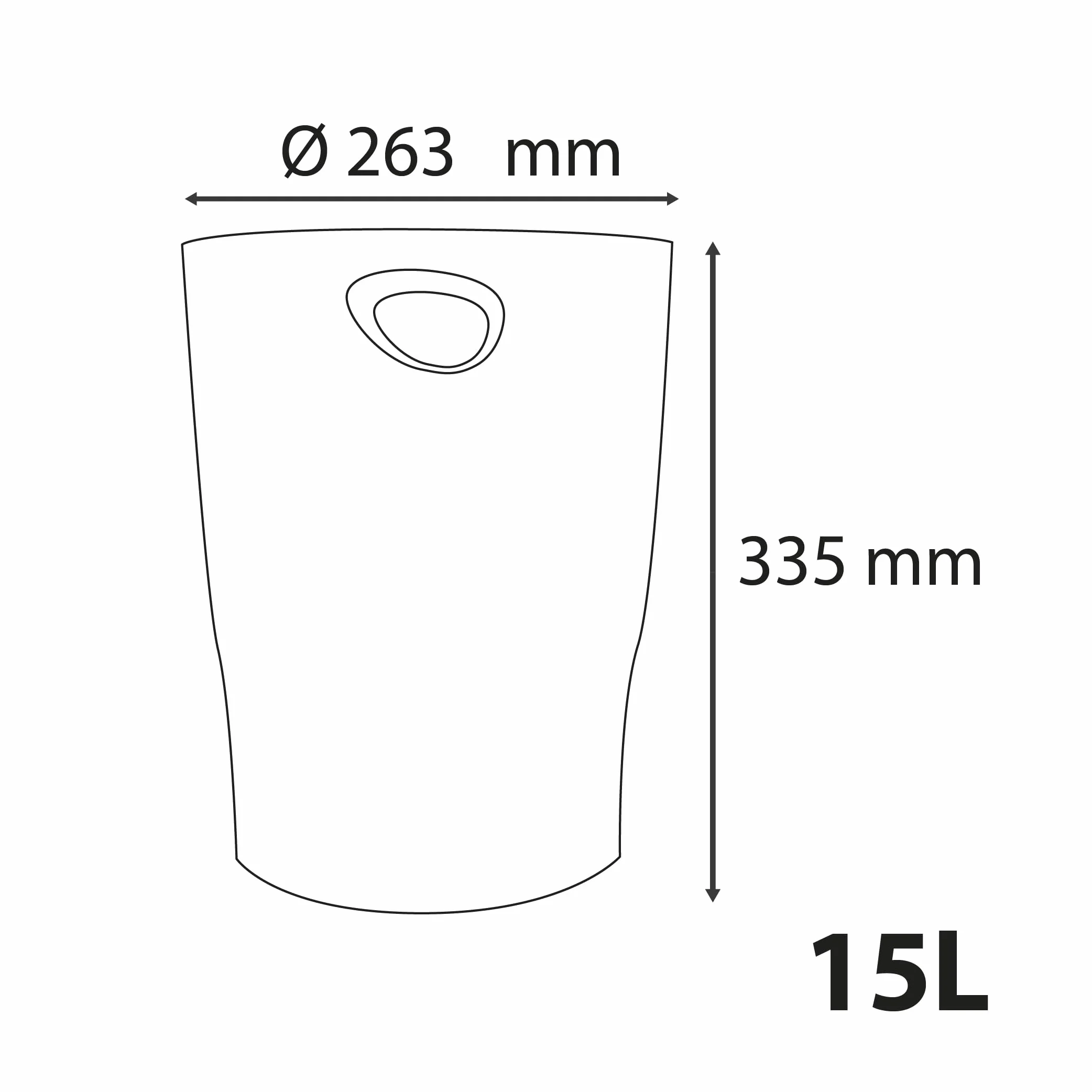 Exacompta ECOBIN Skandi Kosz na papier 15 L 26,3x26,3x33,5 cm Stary Róż