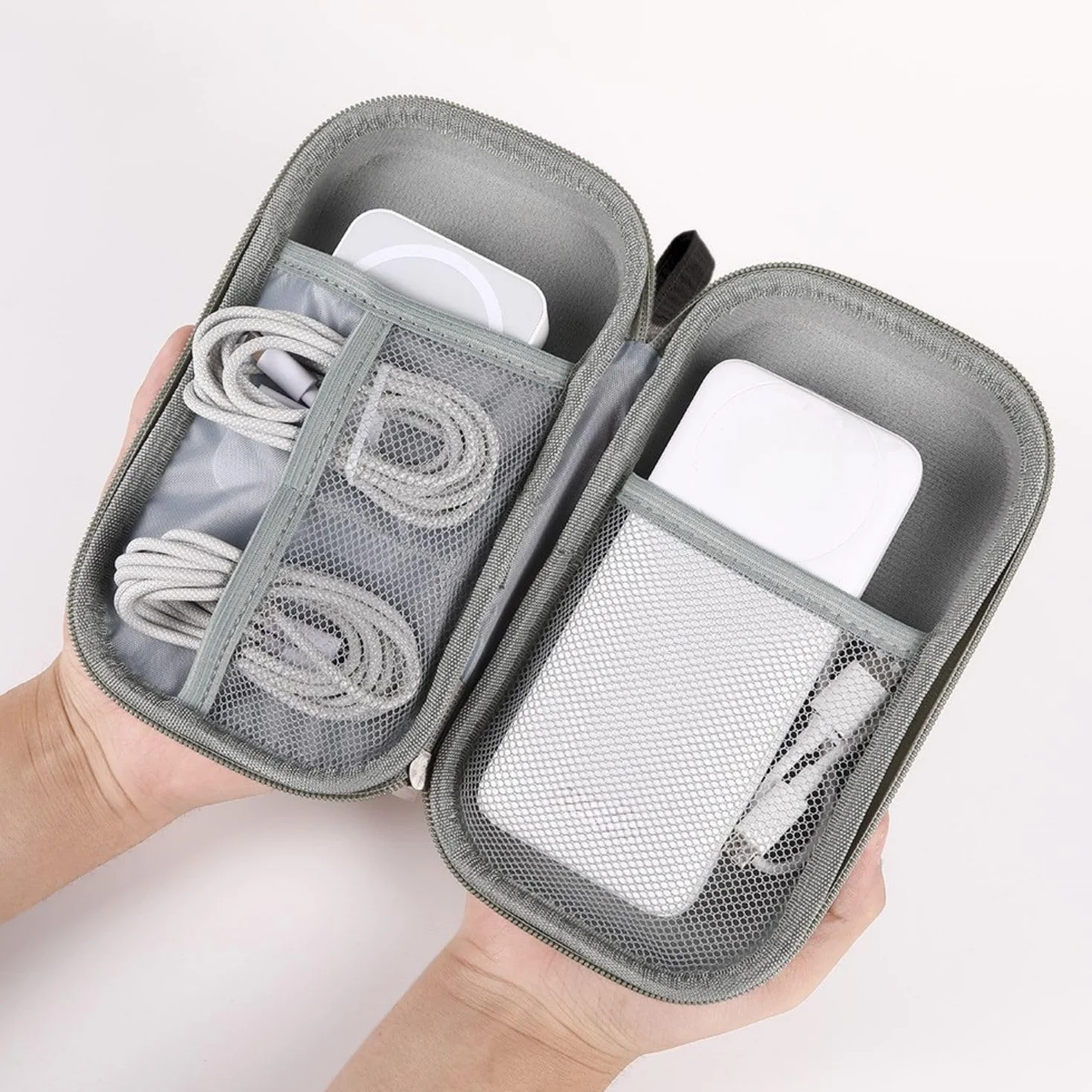 Trousse Organisatrice Multifonction pour Powerbank, Dictaphone, Lecteur MP3, Écouteurs et Accessoires