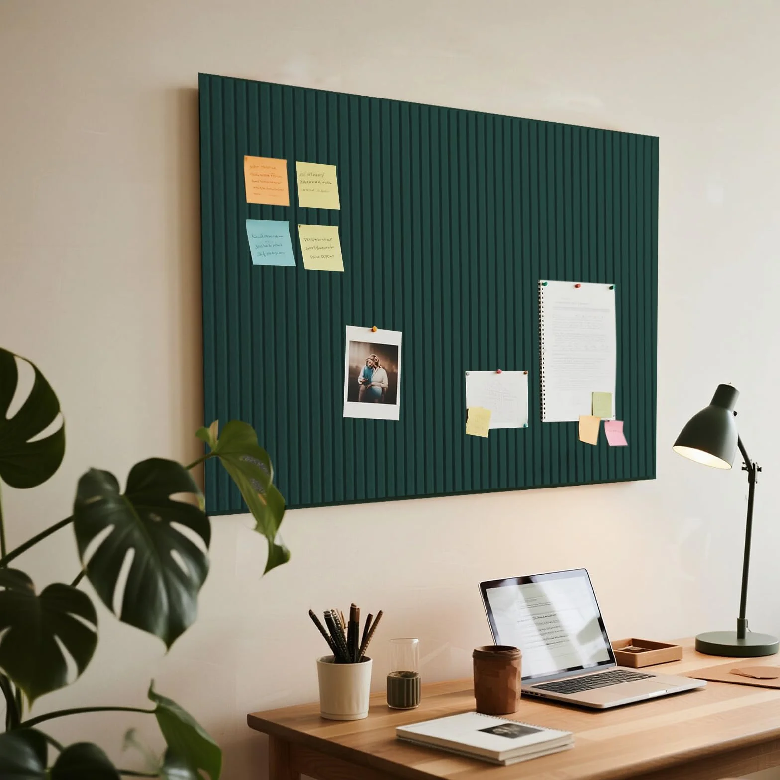 Tableau d'affichage en feutre 40x60 cm – Grand tableau photo pliable pour bureau et maison