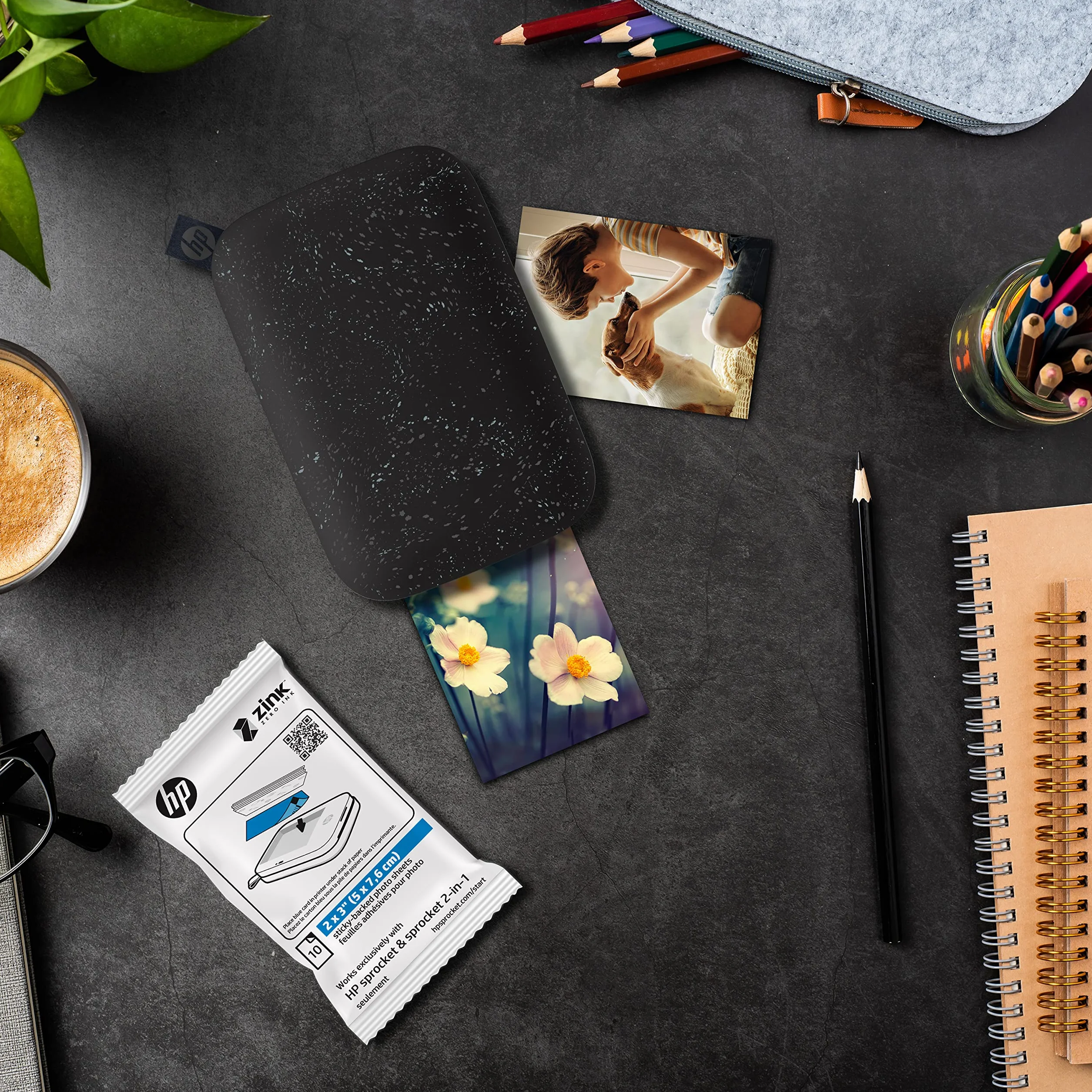 HP Sprocket Papier photo adhésif Premium Zink 5,1 x 7,5 cm 20 feuilles