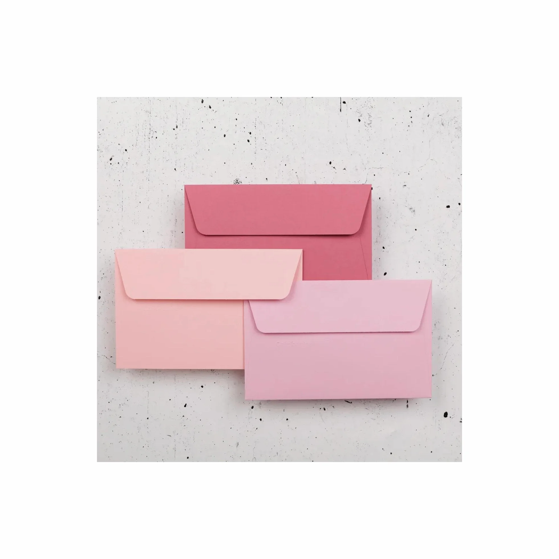 Clairefontaine Enveloppes Auto-Adhésives 9x14cm 120g/m² Rose Pollen Papier Premium Lisse