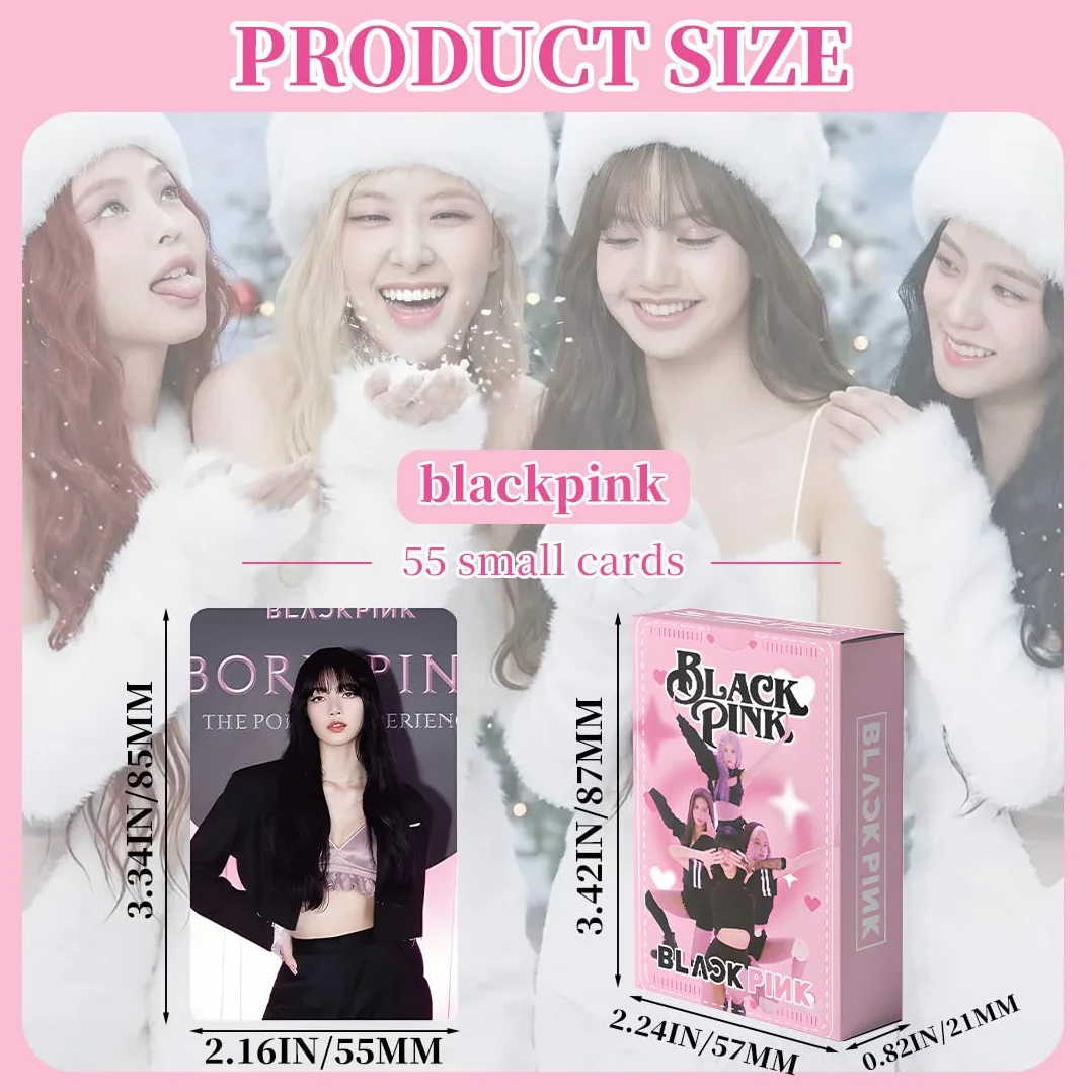 55 Pièces Cartes Kpop Blackpink Born Pink Lomo Photocards