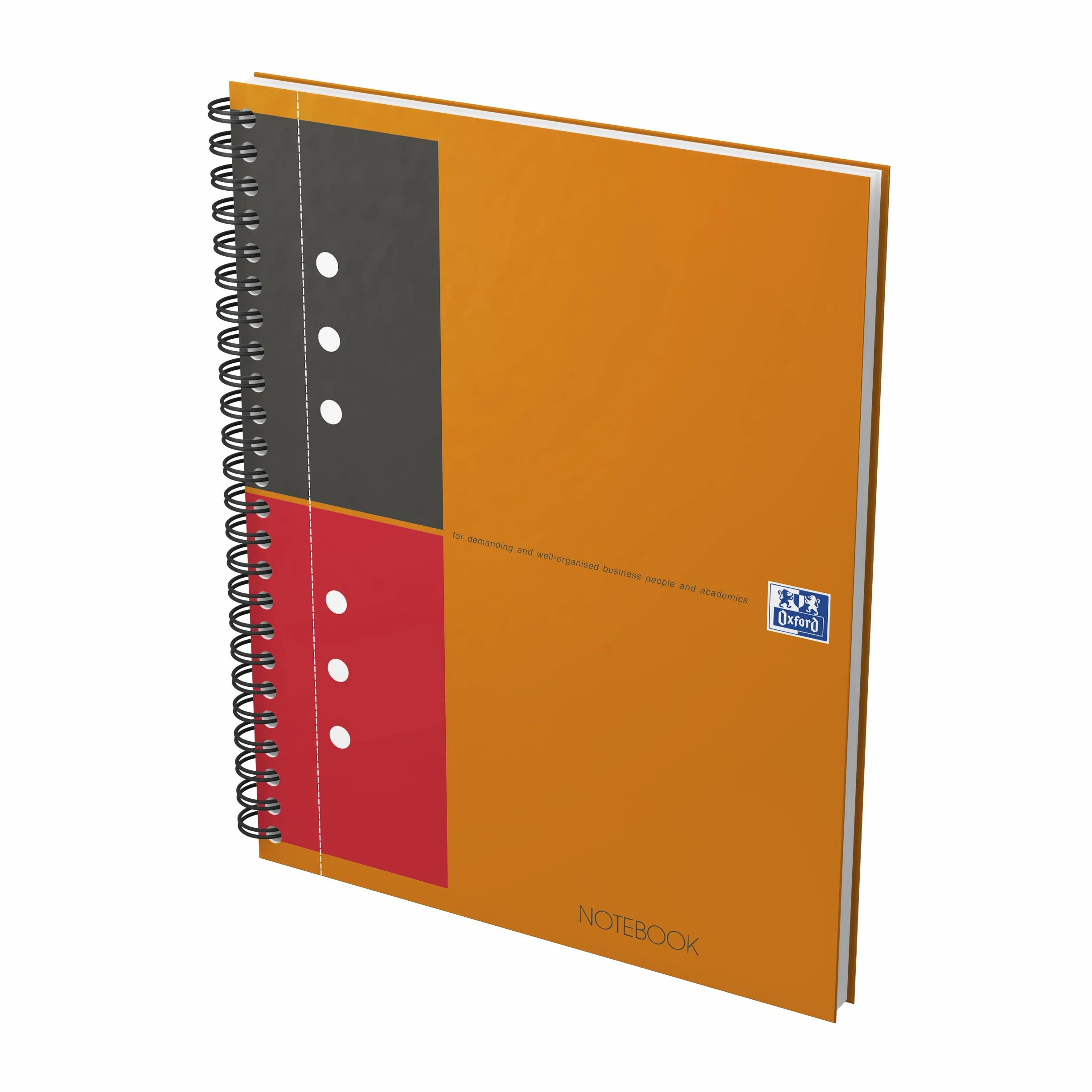 OXFORD Cahier International A5+ Ligné 6mm 160 Pages Reliure Intégrale Orange