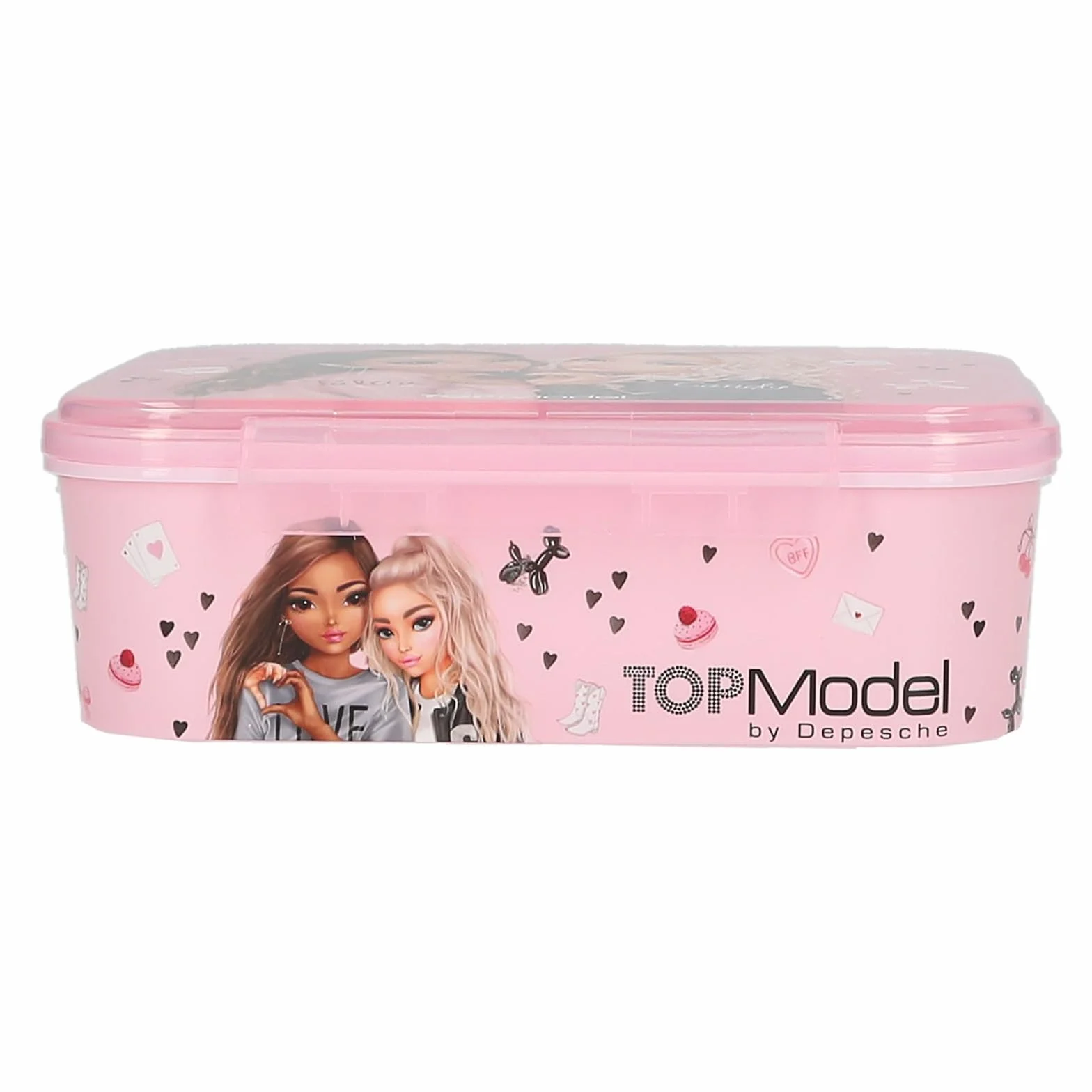 Depesche TOPModel My BFF Boîte à goûter Rose 3 Compartiments Couvercle à charnière
