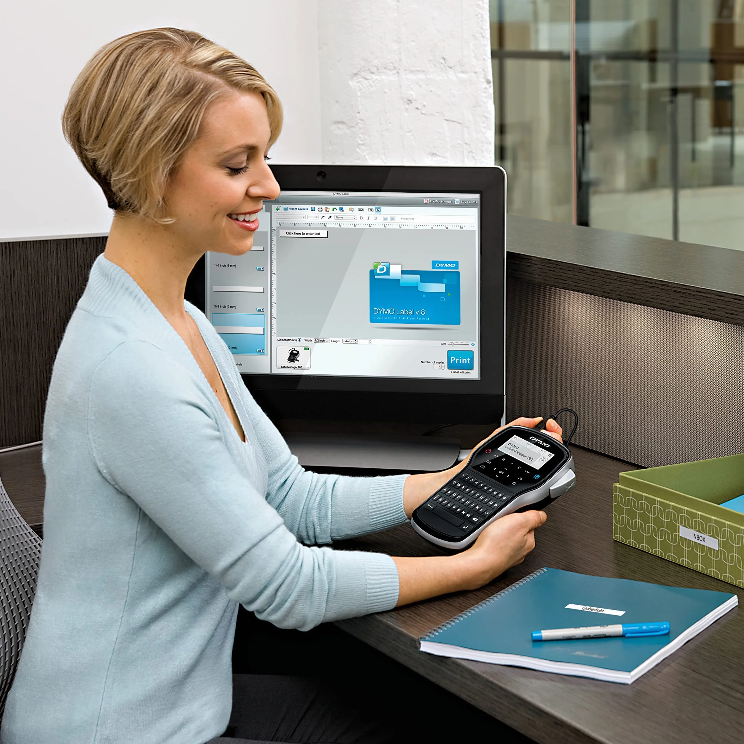 Dymo LabelManager 280 Etiqueteuse de Bureau Portable Clavier QWERTY
