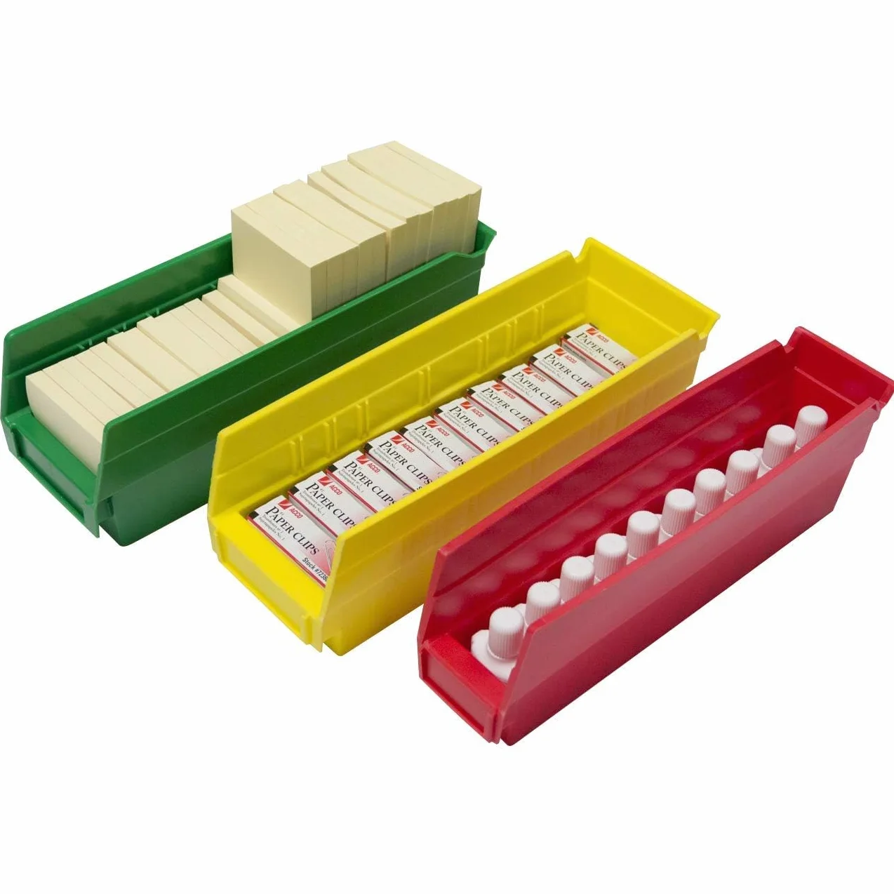 Akro-Mils Étagères en plastique 30120 bacs de rangement robustes 30,48 cm x 10,16 cm x 10,16 cm bleu paquet de 24