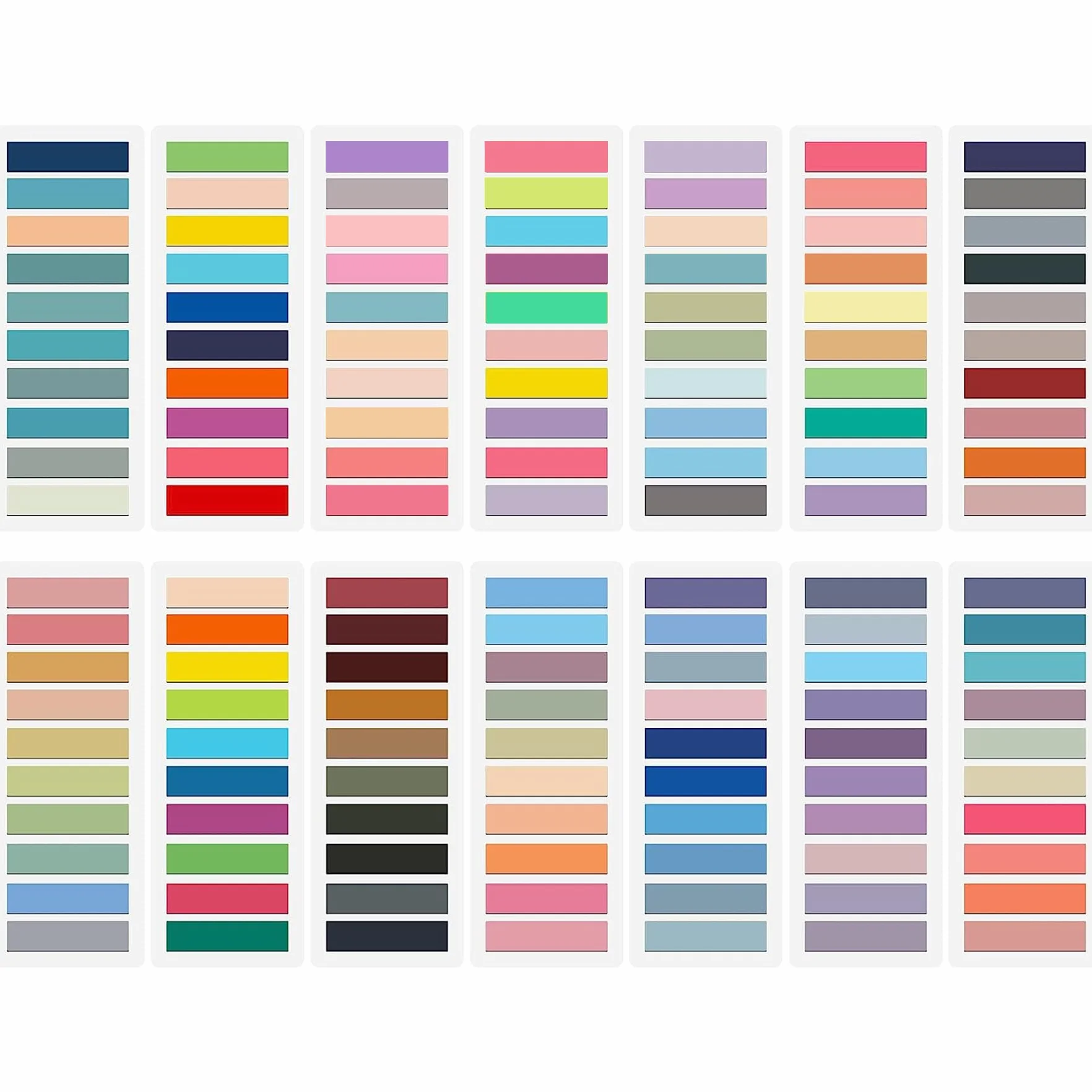 Marque Page Adhésif 2800 Pièces 14 Styles Autocollantes Index Inscriptible Sticky Tabs