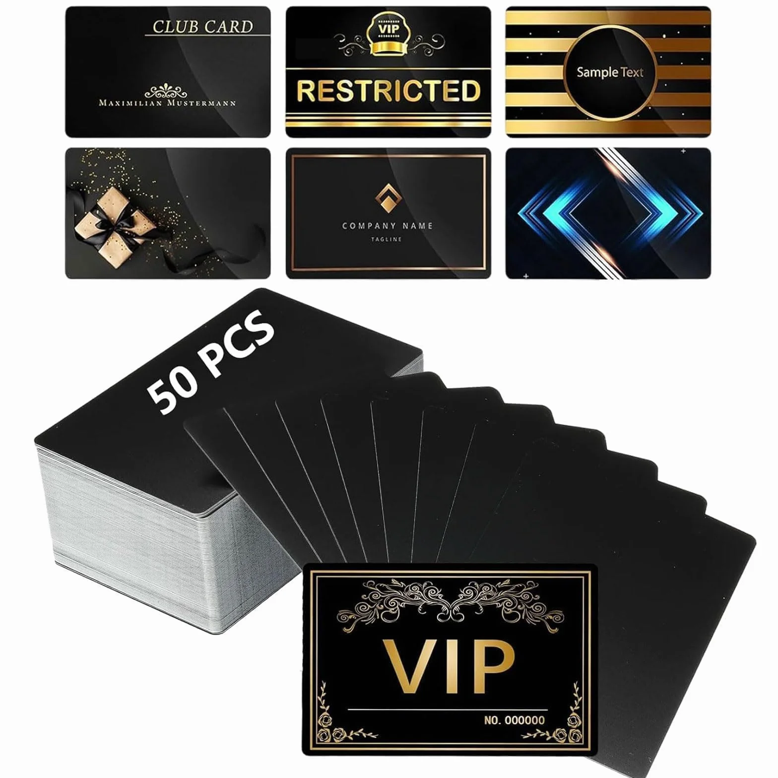Carte de Visite en Métal 50 Pièces, Aluminium Personnalisée Vierges pour Affaires