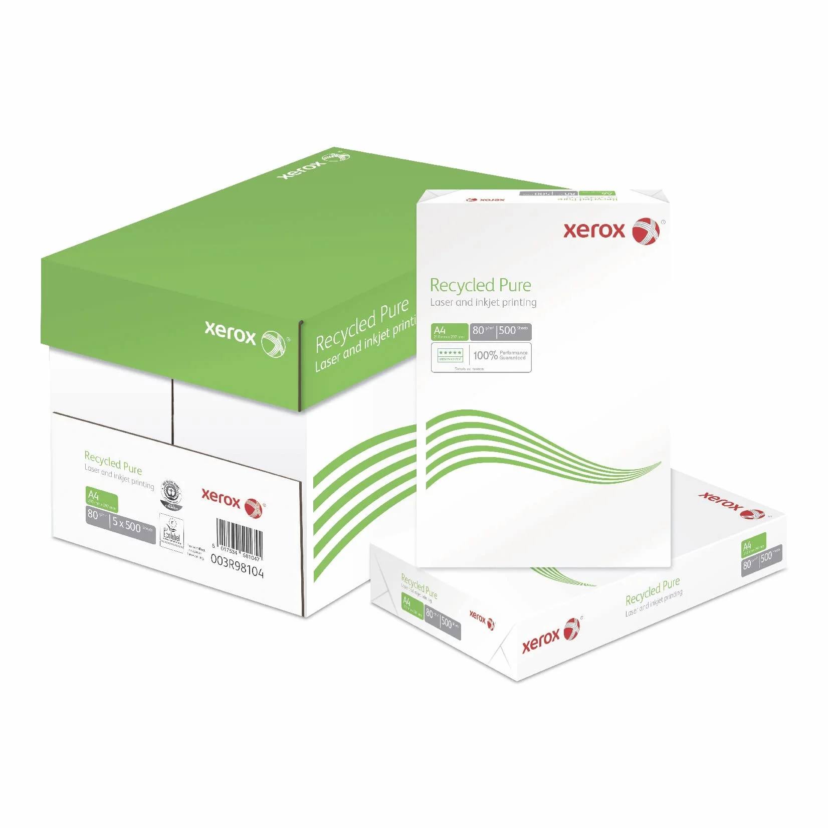 Xerox Recycled Pure Papier recyclé Blanc CIE 110 80 g/m² A4 Carton de 5 x 500 feuilles