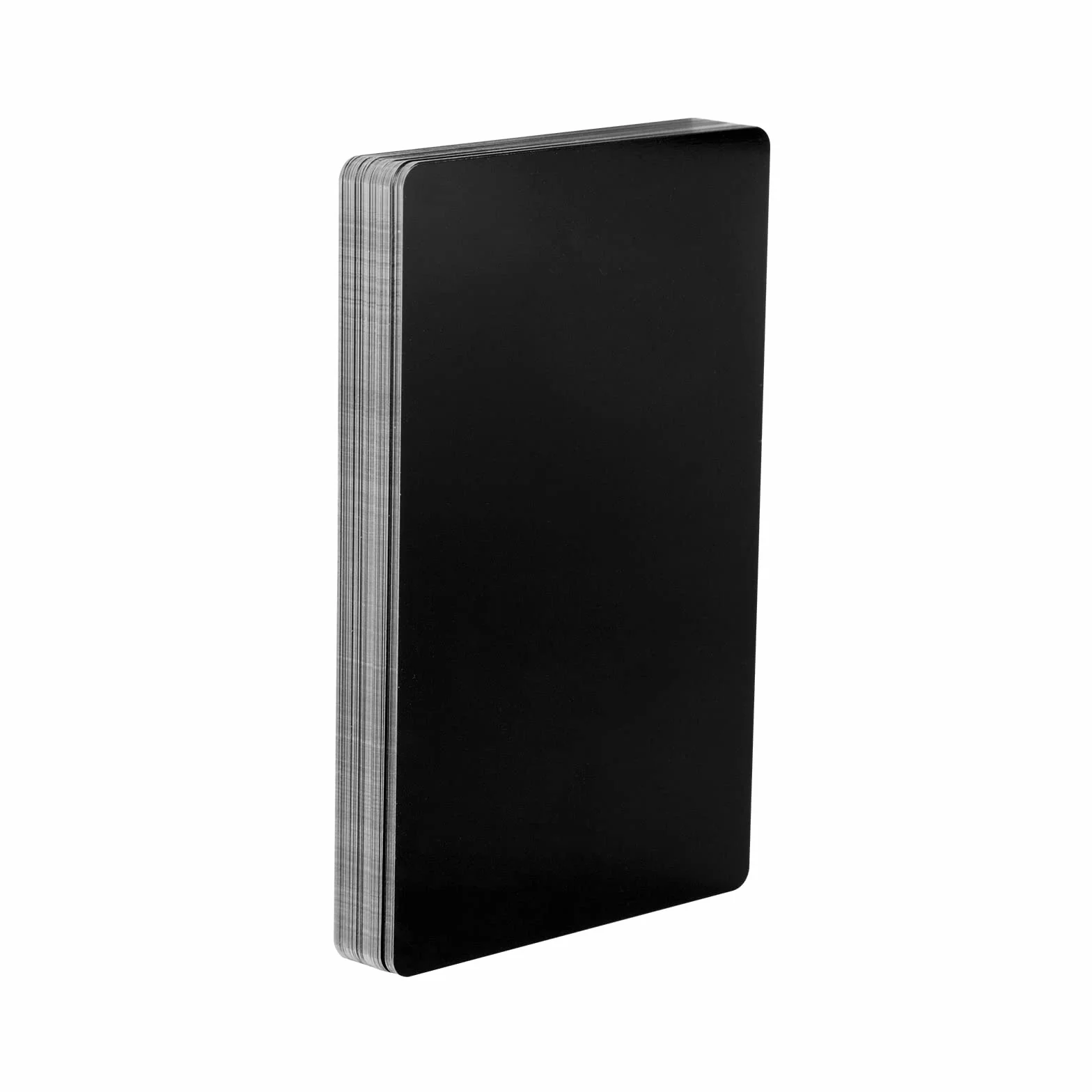 Cartes de visite en métal Blancs gravées 50Pcs Noir