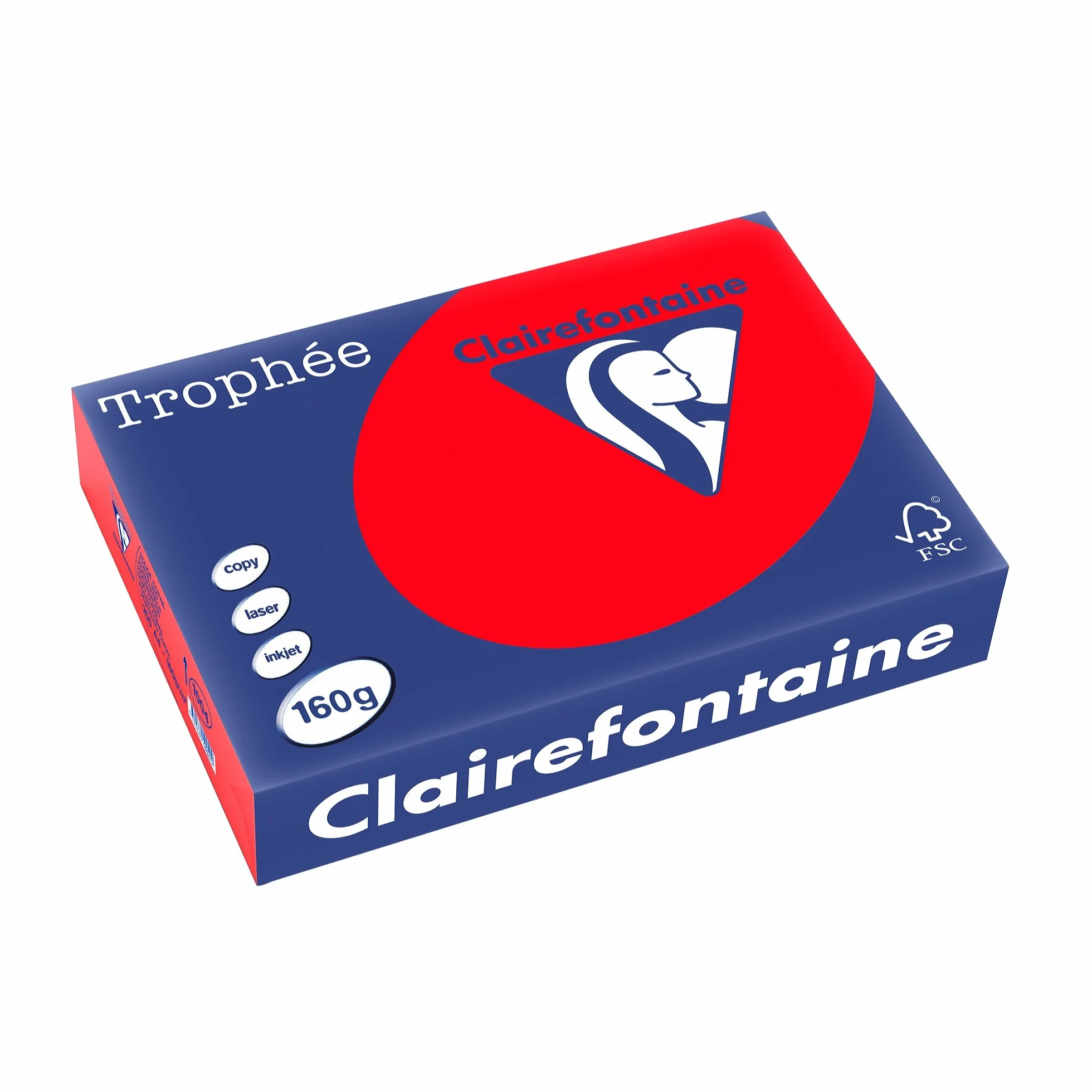 Clairefontaine Trophée 1004 Papier 160 g A4 Rouge 250 feuilles