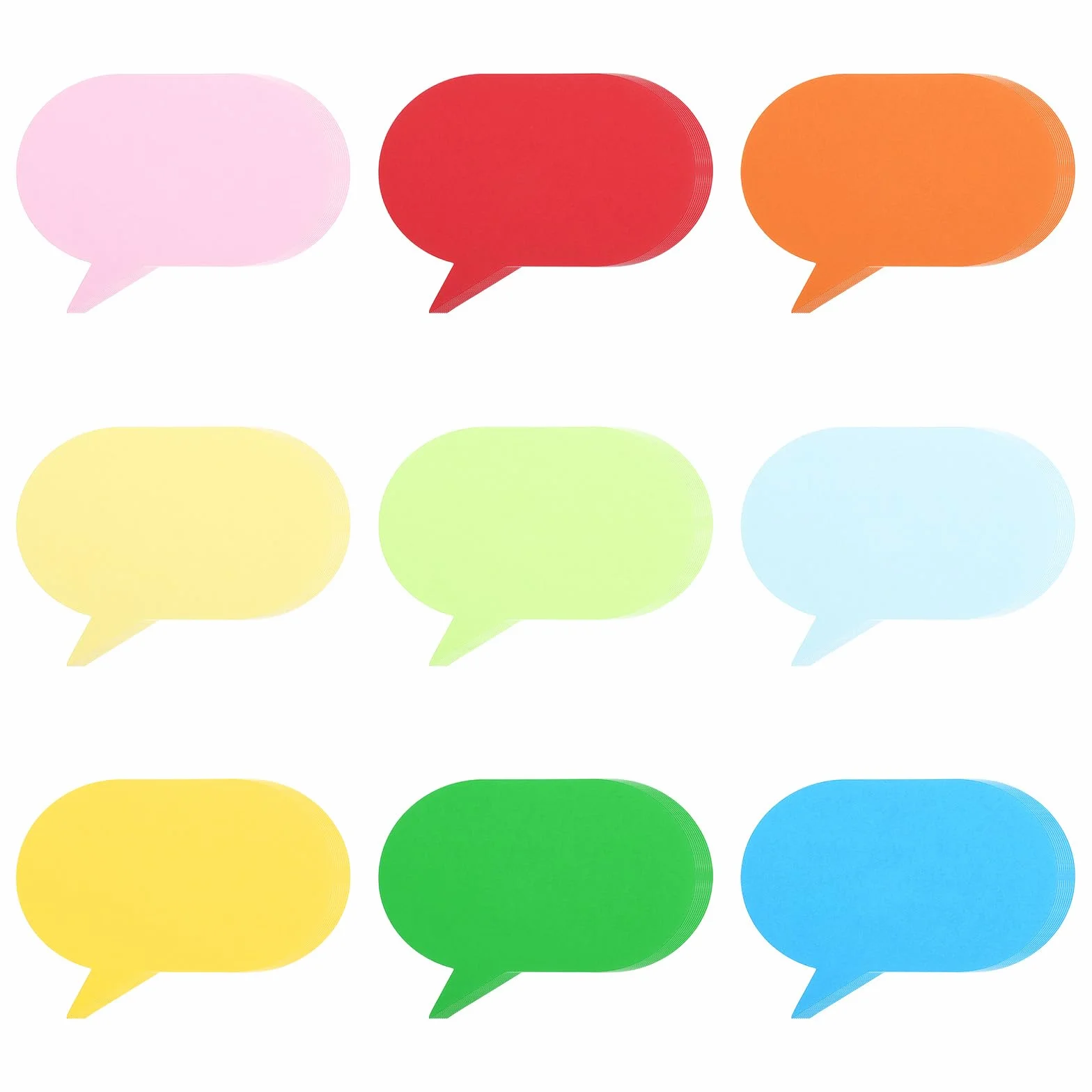 PATIKIL Découpes de Bulles de Dialogue, Lot de 72, Papier Coloré pour Décoration Classe et Artisanat DIY