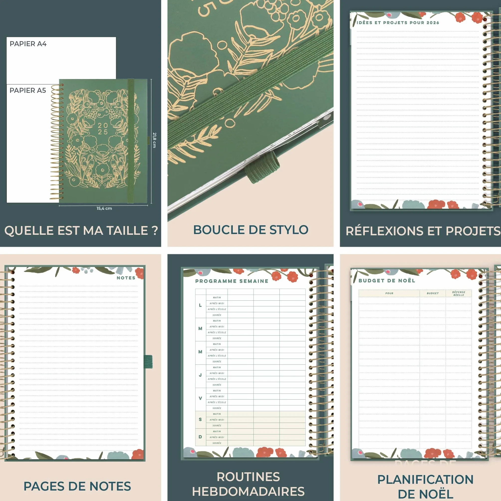 Boxclever Press Mon Agenda au Quotidien 2025 Semainier Weekly Planner Spirale