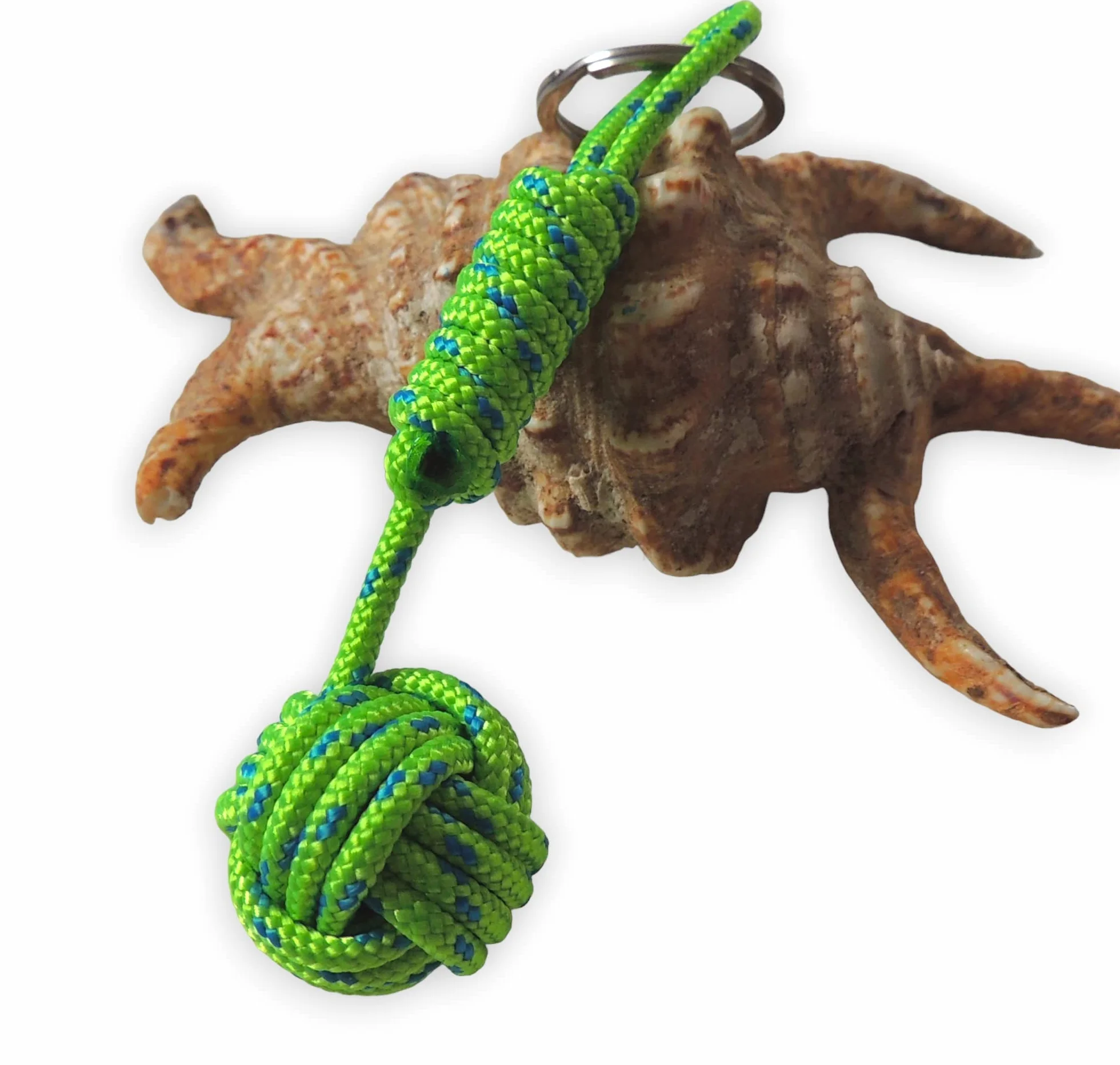 Porte-clés Pomme de Touline vert et bleu