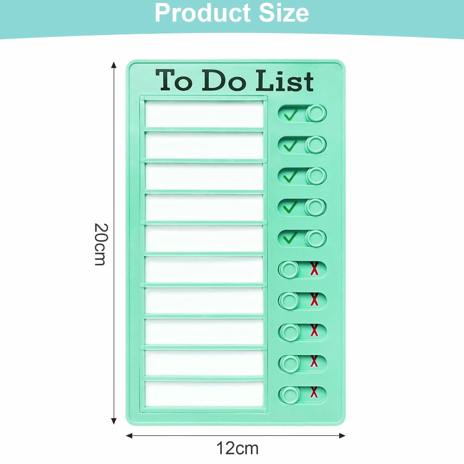 Tableau Memo Checklist 2 Pièces avec 10 Feuilles de Papier Vierge, Portable Tableau Mémo Checklist pour Tâches Ménagères