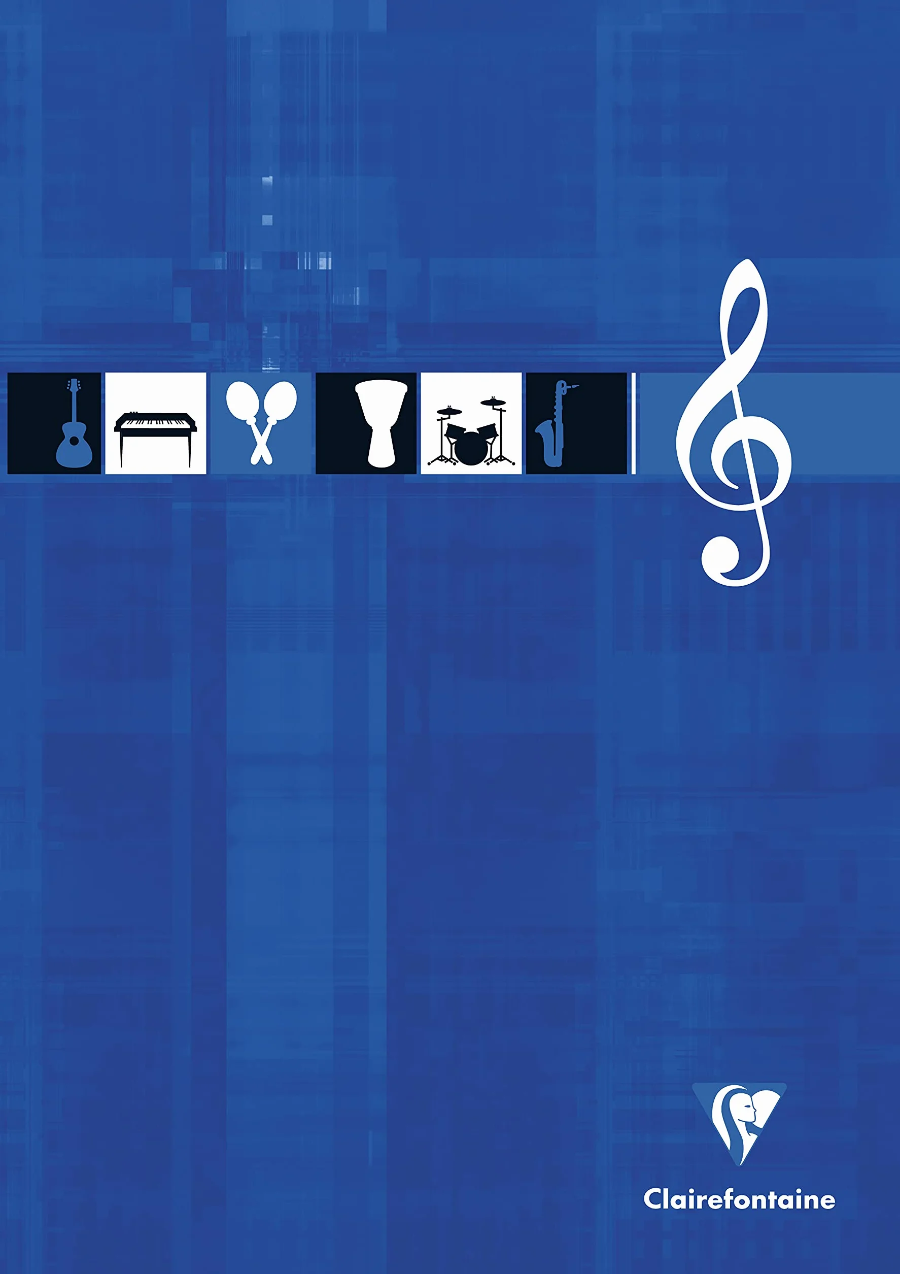 Clairefontaine Bloc Musique A4 21x29,7 cm 100 Pages 12 Portées Papier Blanc 90 g