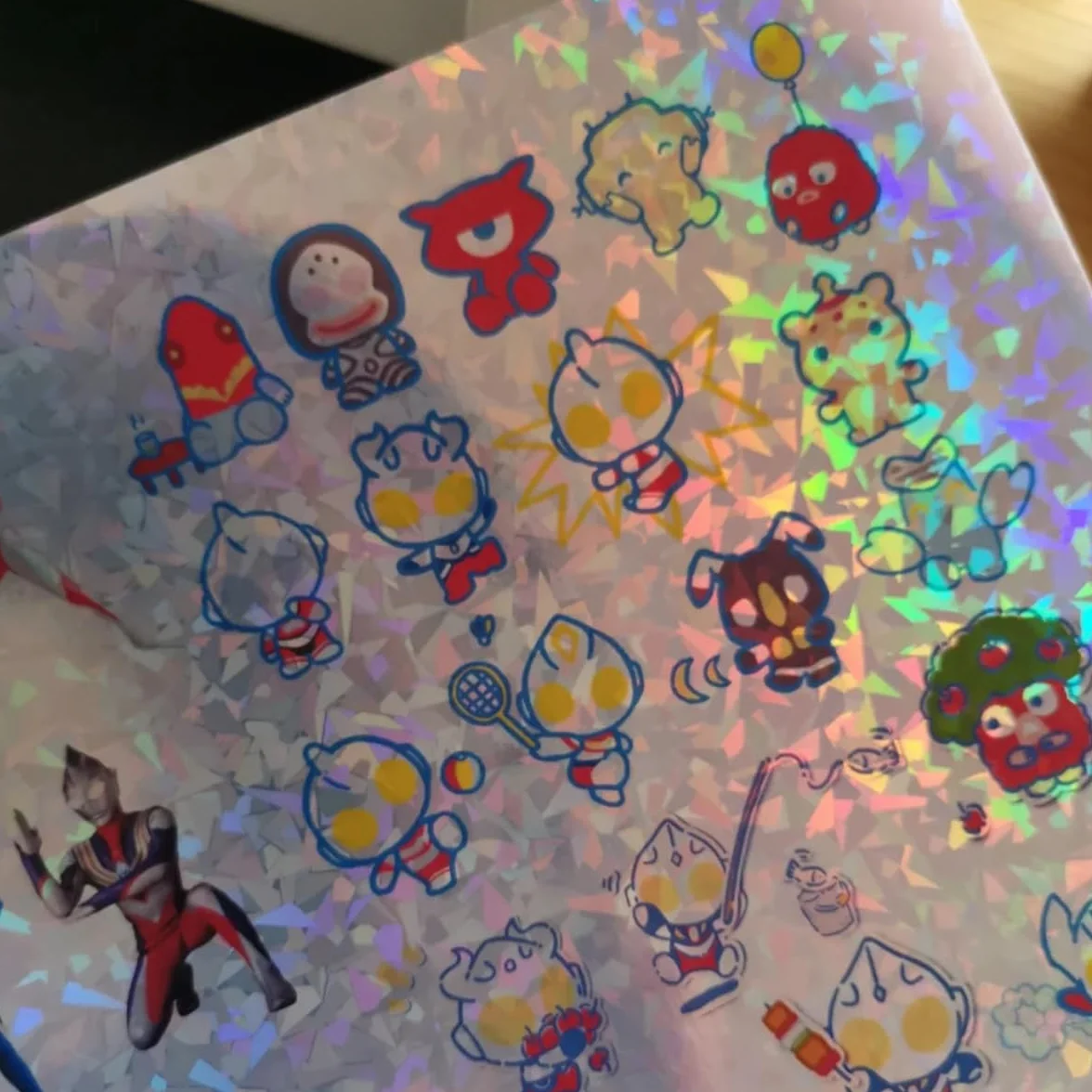 Papier autocollant holographique imprimable A4 30 feuilles 6 motifs imperméable
