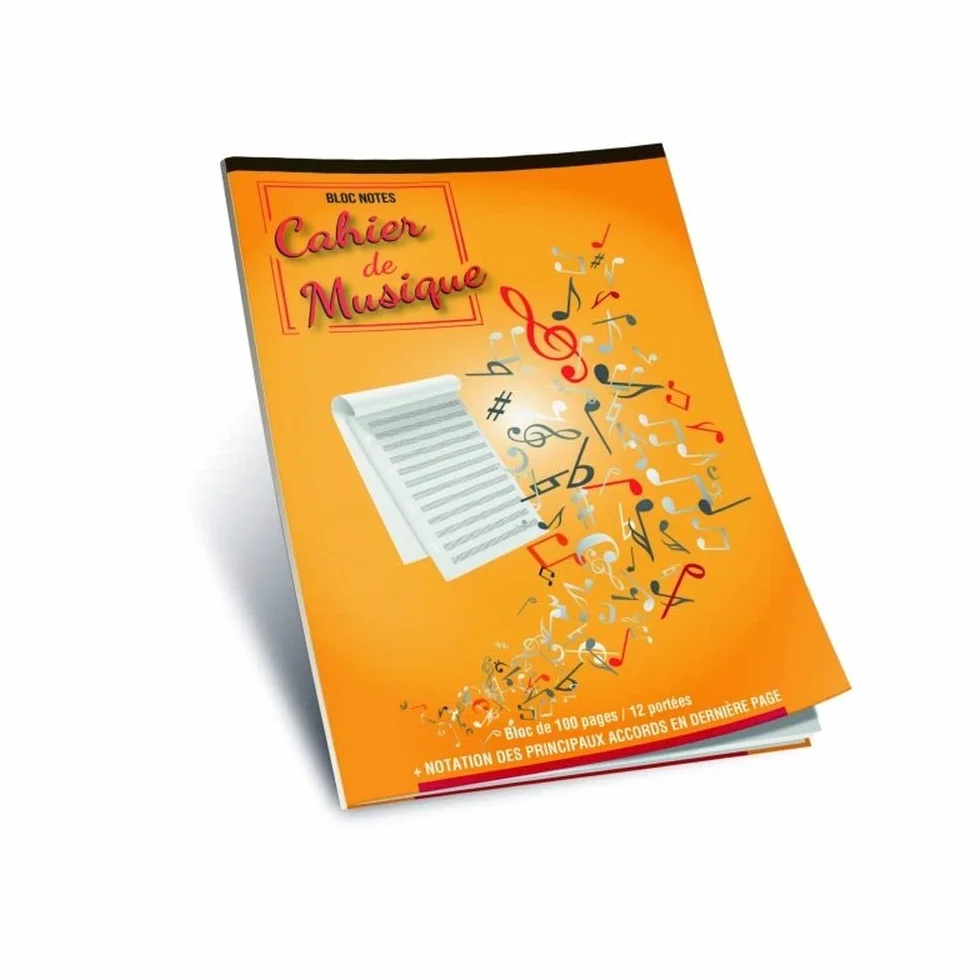 Cahier de musique bloc notes