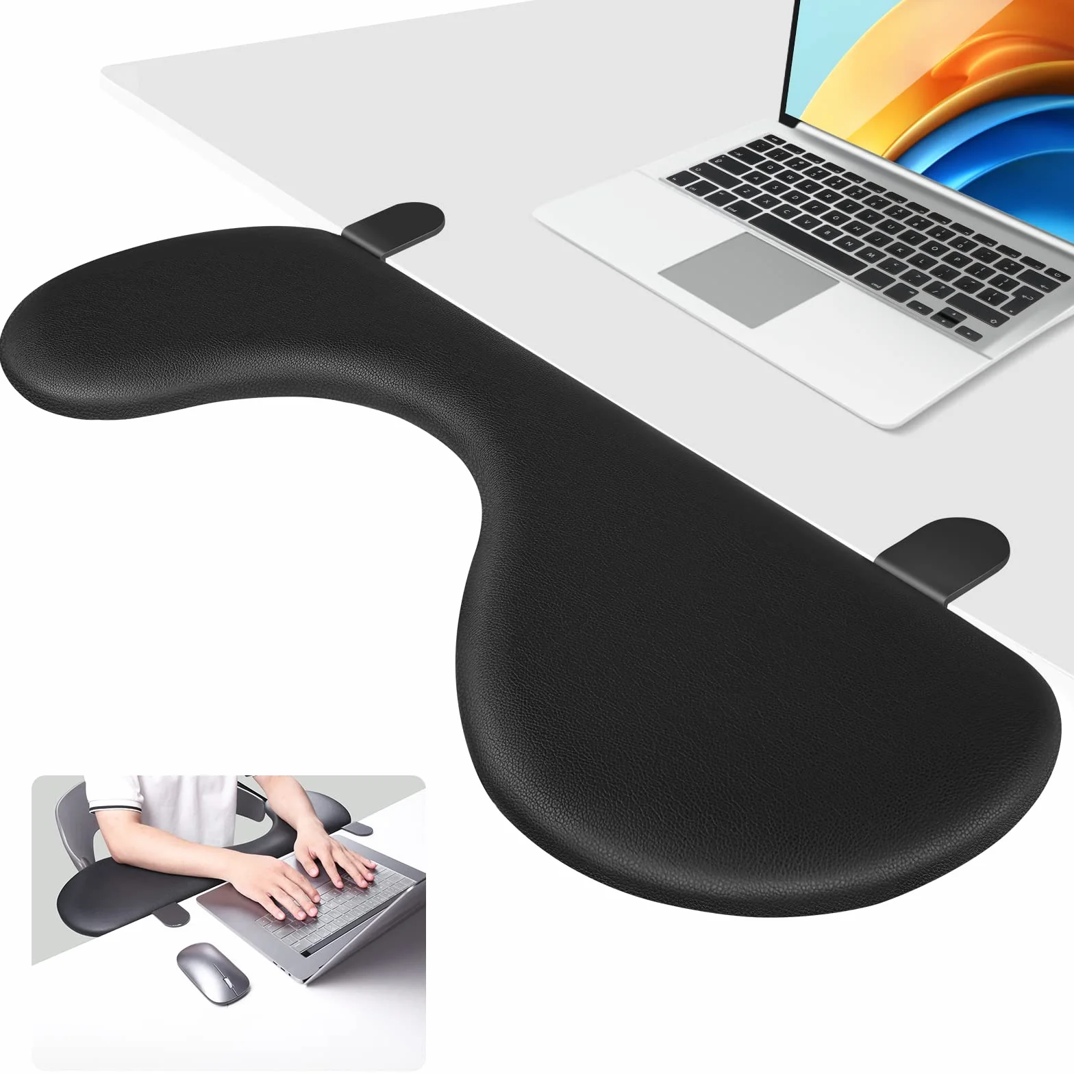 Ergonomics Extension Bureau Plateau, Pliable Repose-Poignet Coude Repose Bras Support, Ordinateur Clavier Plateau Extension De Table