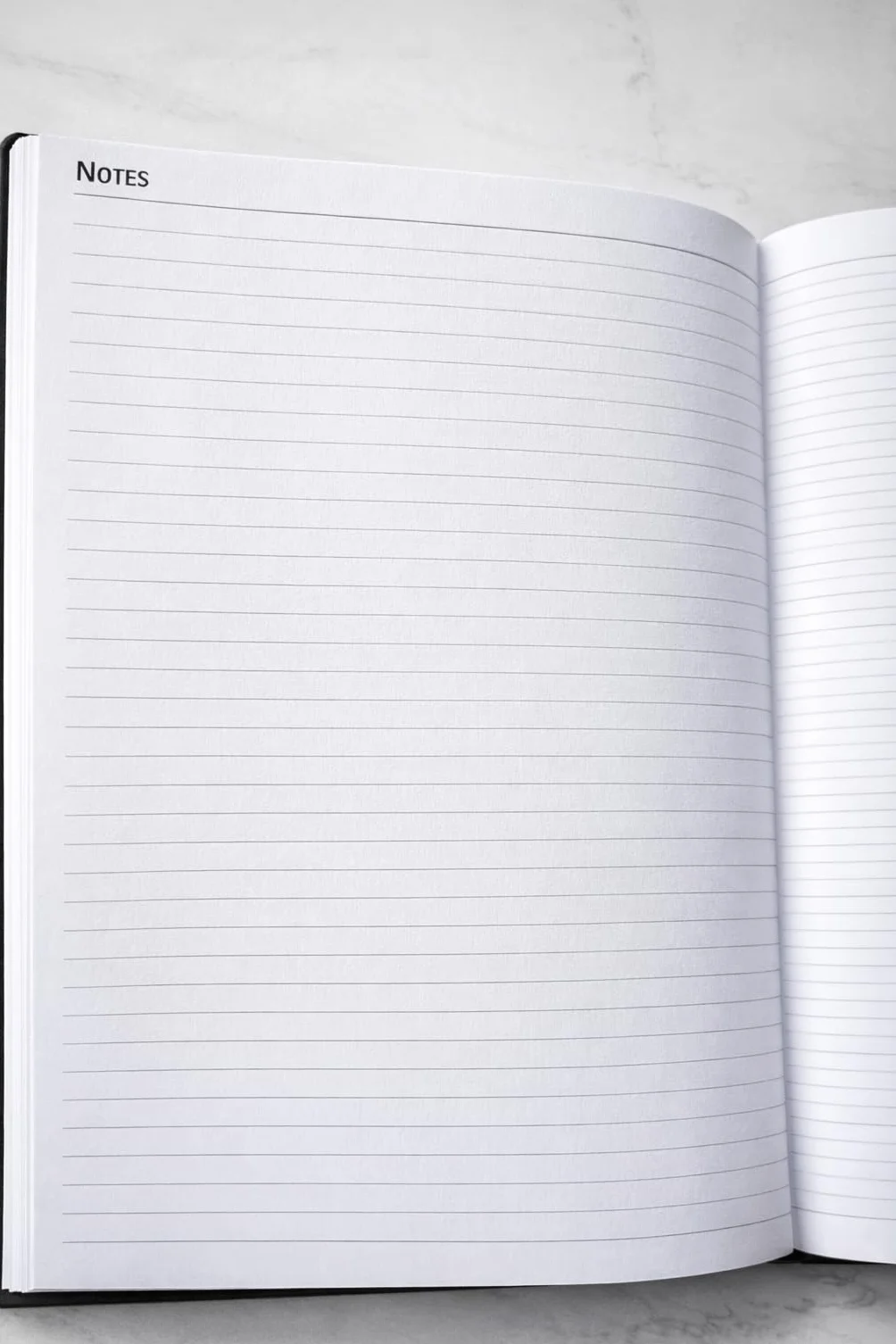 Agenda 2026 A4 2 pages par jour Grand journalier Couverture rigide Noir