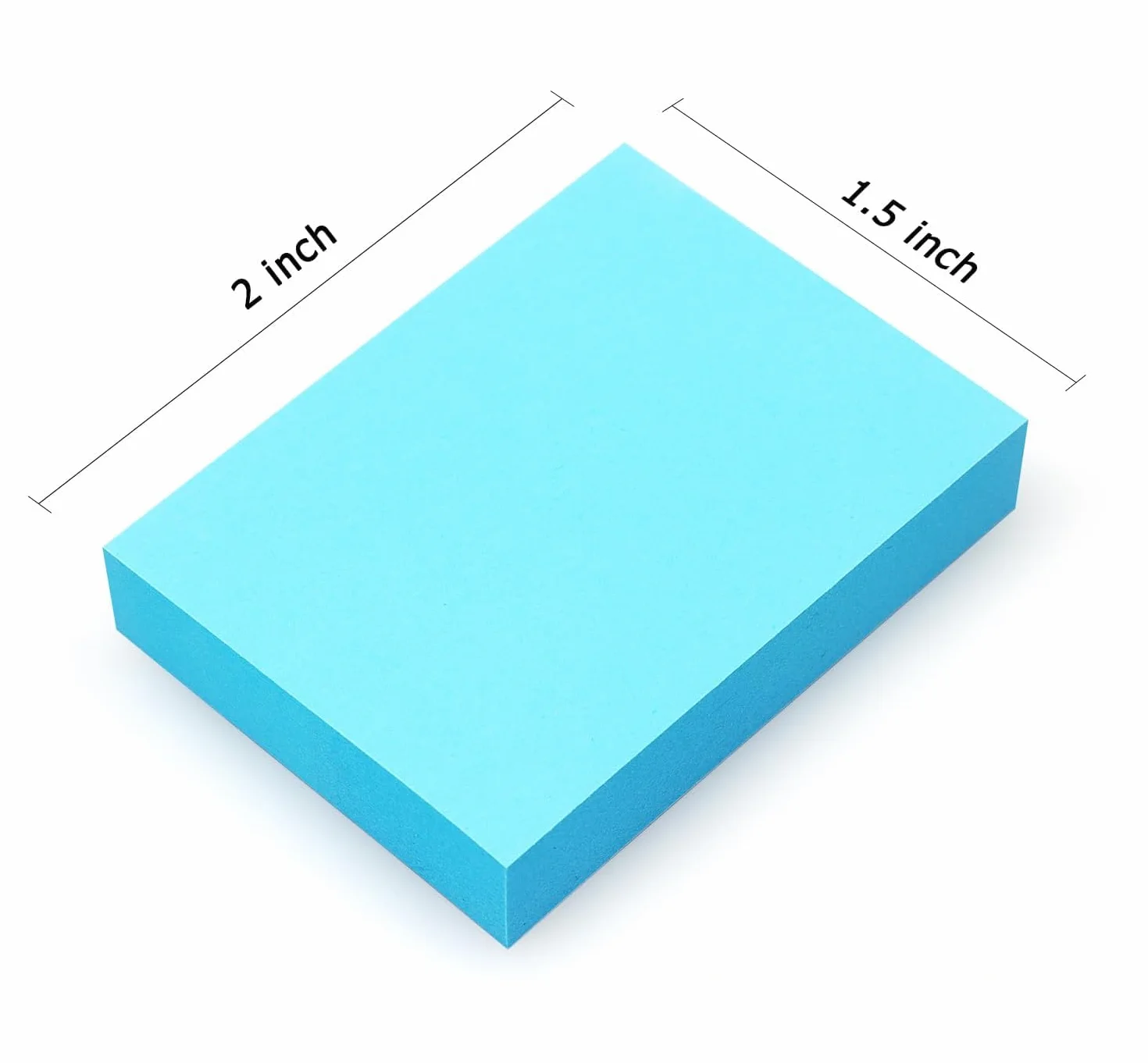 Mini notes adhésives 3,8 x 5,1 cm 80 feuilles, petites notes autocollantes couleurs vives