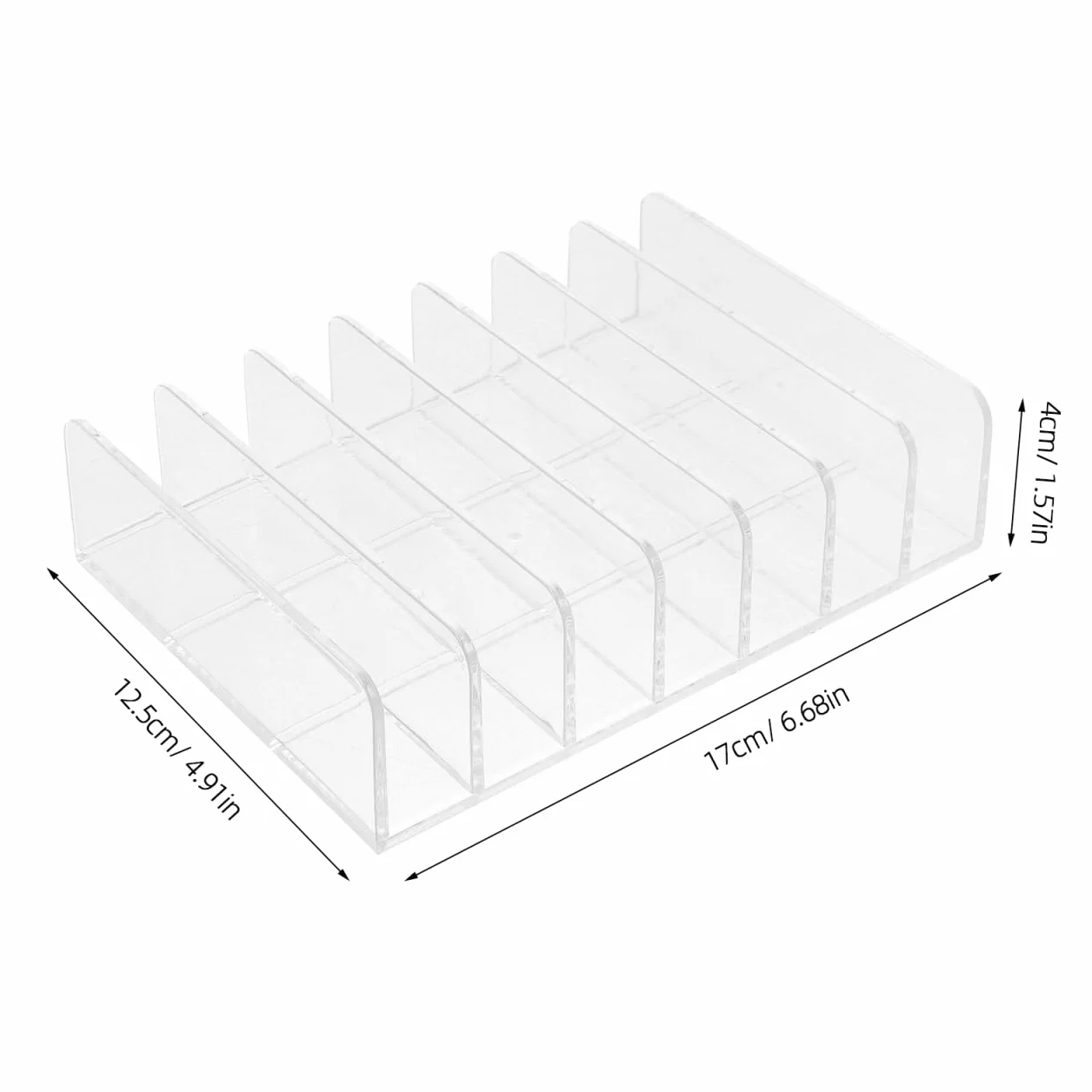 Organisateur De Courrier en Acrylique Transparent 2 Pièces 7 Compartiments pour Bureau Compact