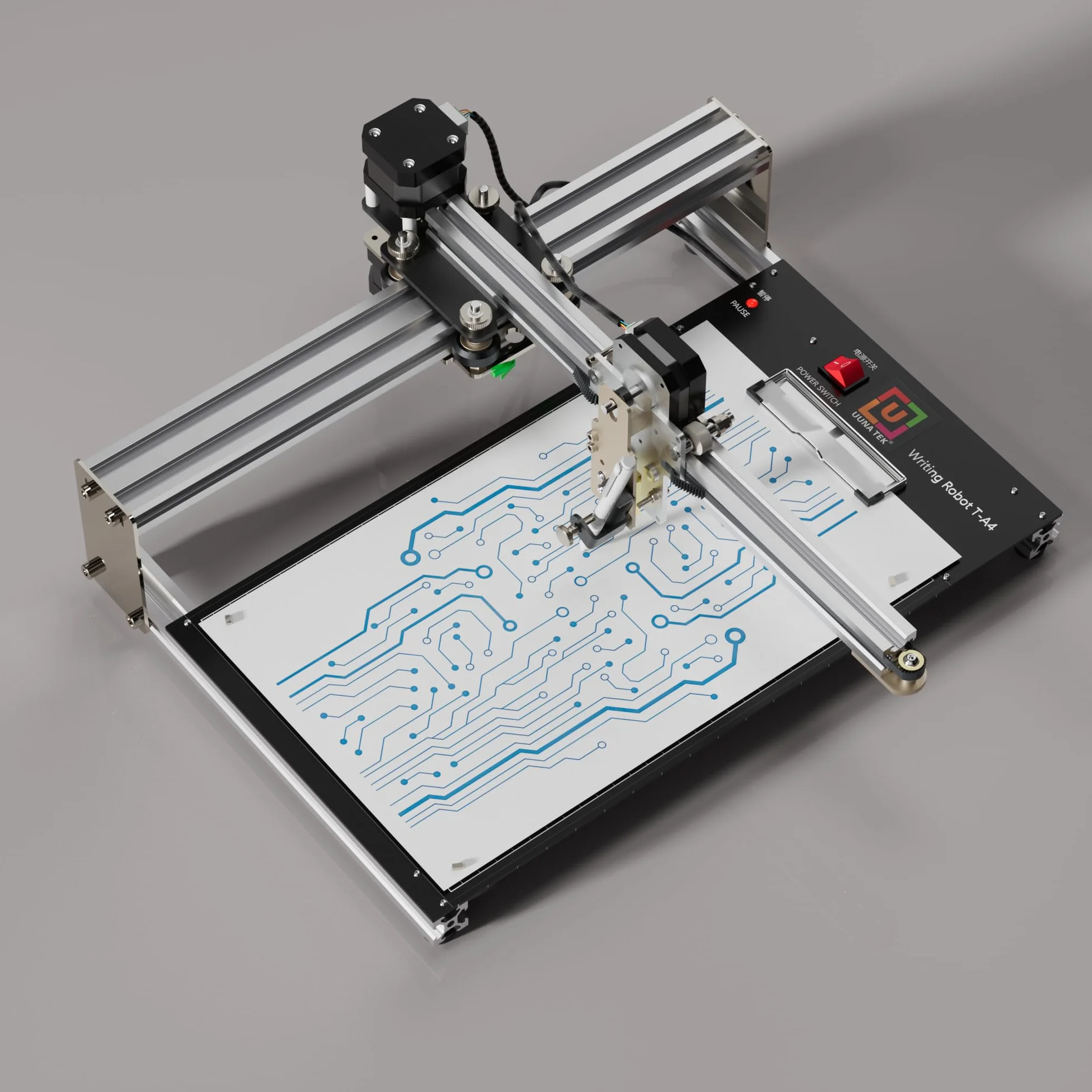 UUNATEK iDraw 2.0 T-Structure XY Traceur Machine à dessin Brobot d'écriture manuscrite A4 3x42 moteurs pas à pas